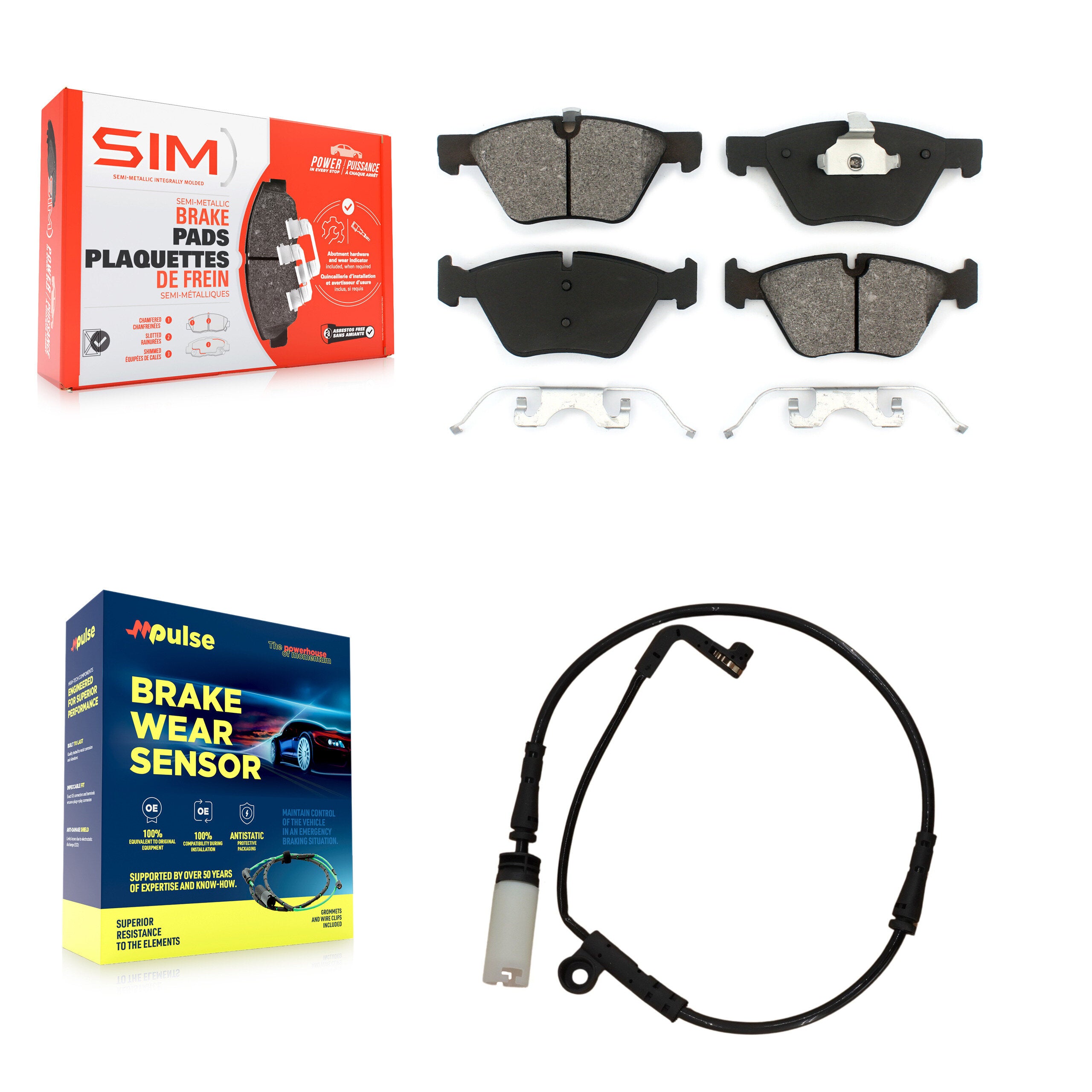 SIM KSW-100344 Disc Brake Pad for 2006-2007 BMW 525i - Front