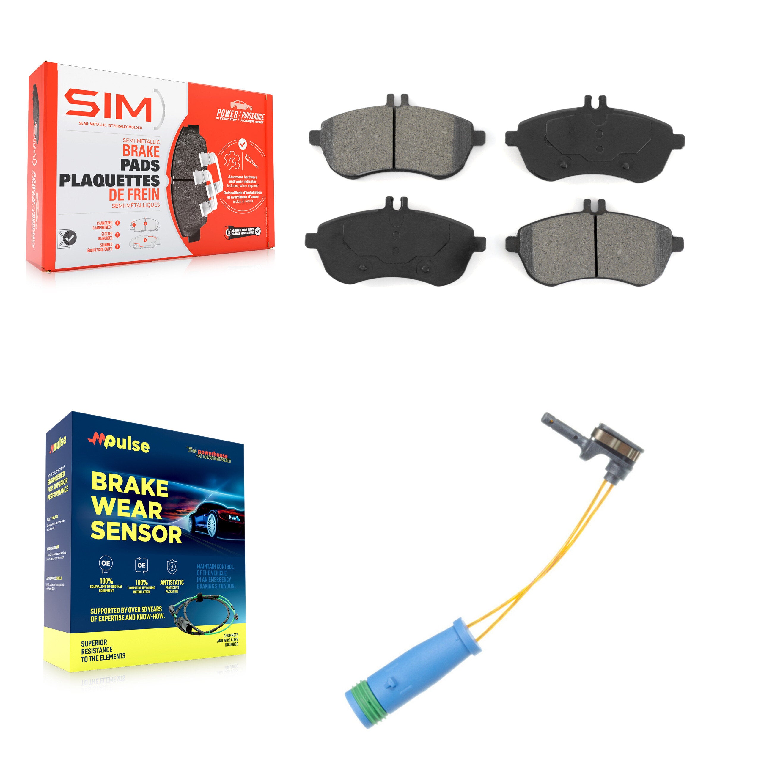 SIM KSW-100365 Disc Brake Pad for 2012 Mercedes-Benz C250 - Front