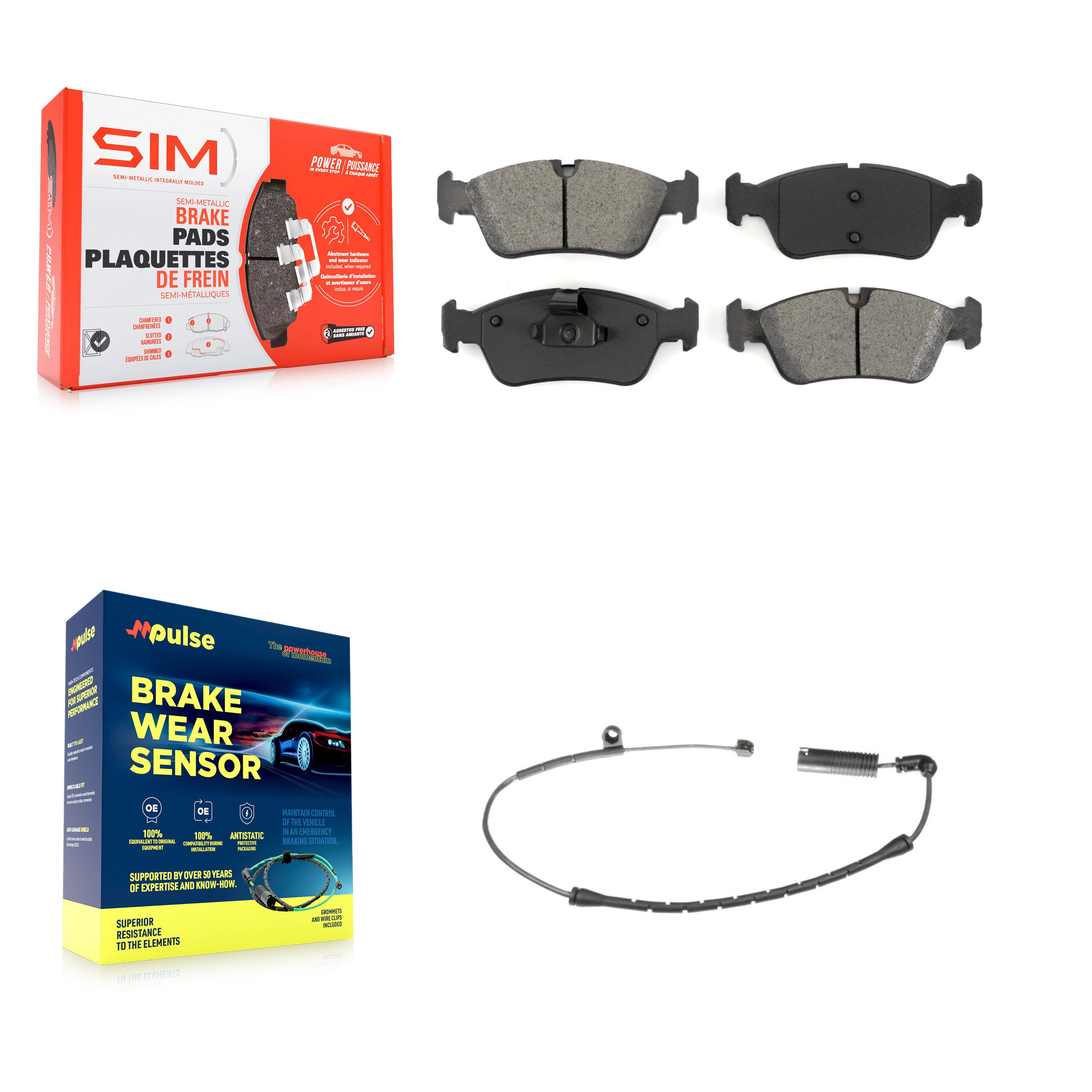 SIM KSW-100369 Disc Brake Pad for 1999-2008 BMW Z4, BMW 320i and More - Front