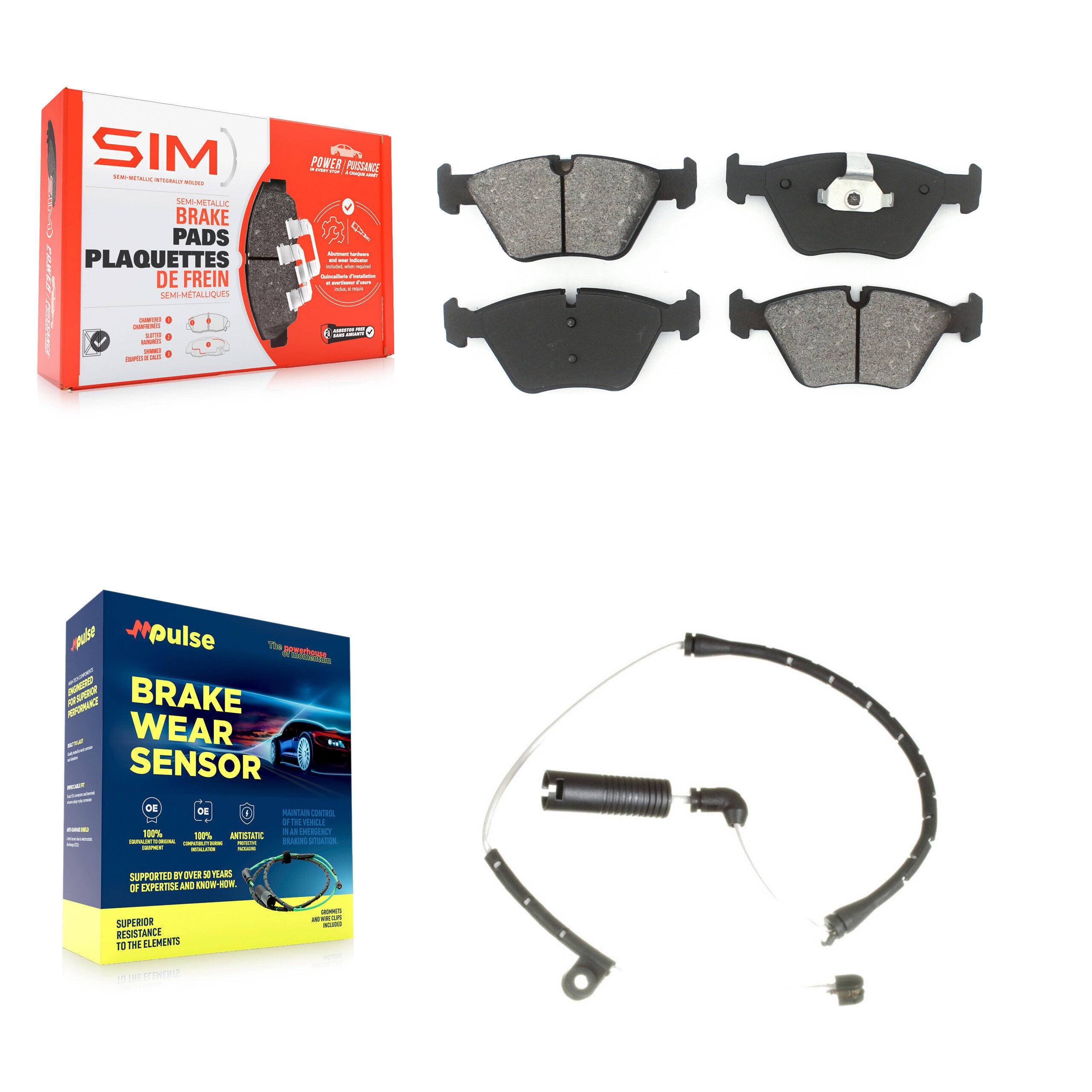 SIM KSW-100370 Disc Brake Pad for 2006-2008 BMW Z4 - Front