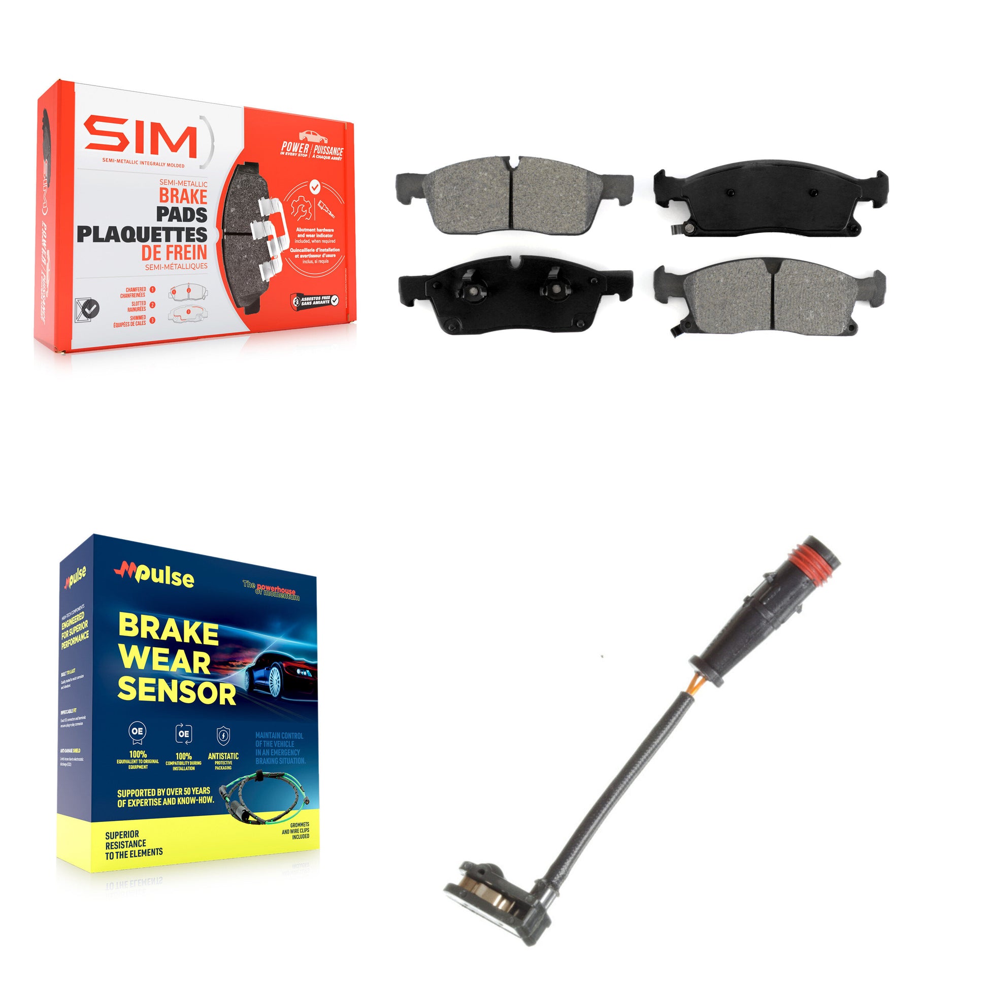 SIM KSW-100374 Disc Brake Pad for 2012-2018 Mercedes-Benz GLE400, Mercedes-Benz GLE350, Mercedes-Benz ML350 - Front