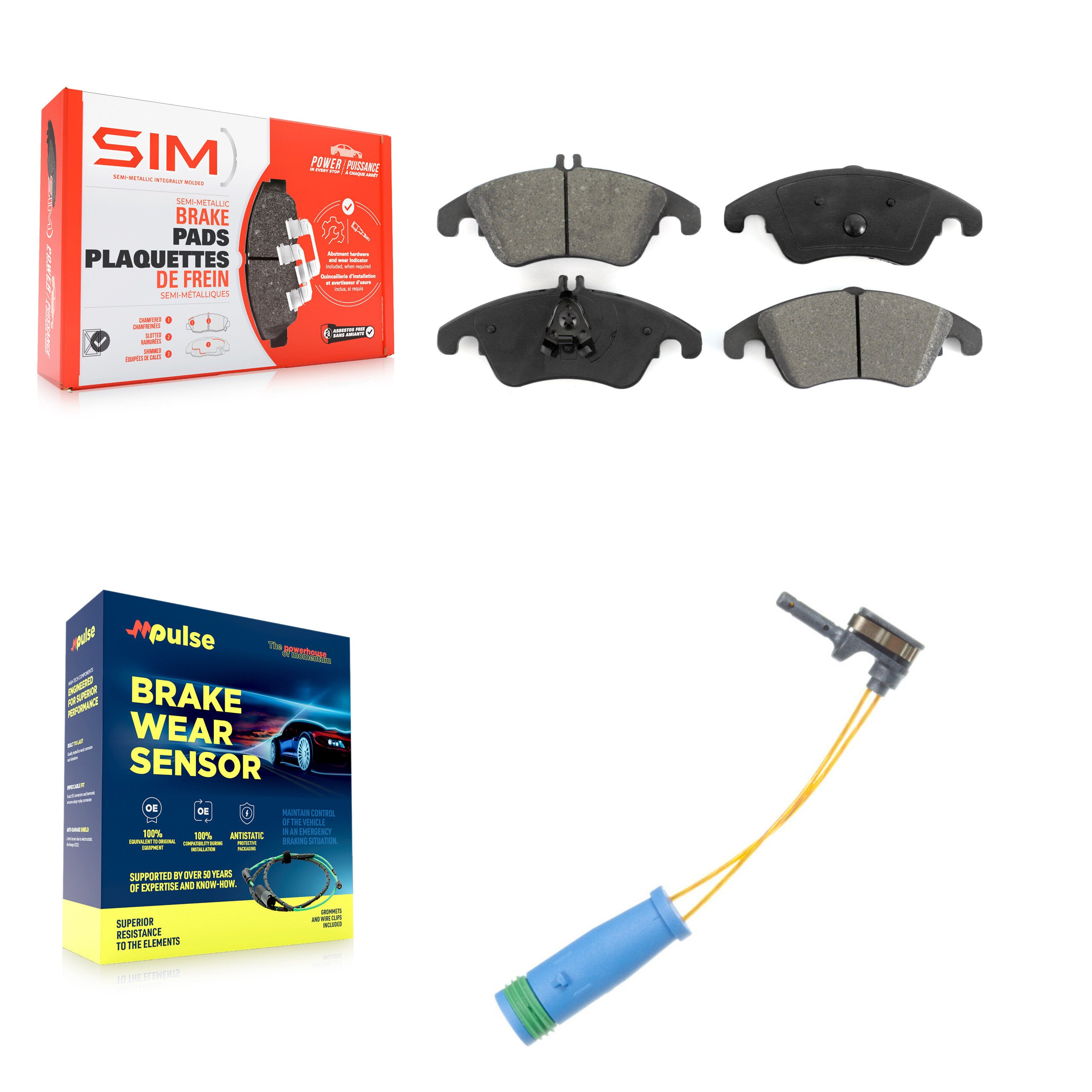 SIM KSW-100376 Disc Brake Pad for 2012-2016 Mercedes-Benz E400, Mercedes-Benz C250 - Front