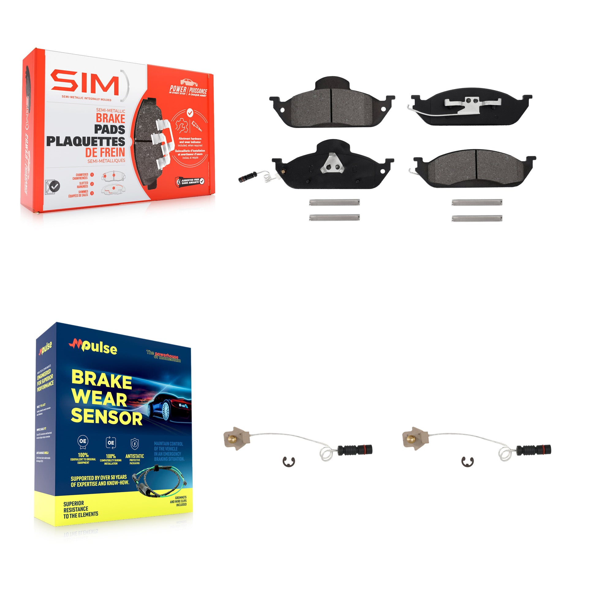 SIM KSW-100389 Disc Brake Pad for 1998-2005 Mercedes-Benz ML320, Mercedes-Benz ML350, Mercedes-Benz ML430 - Front