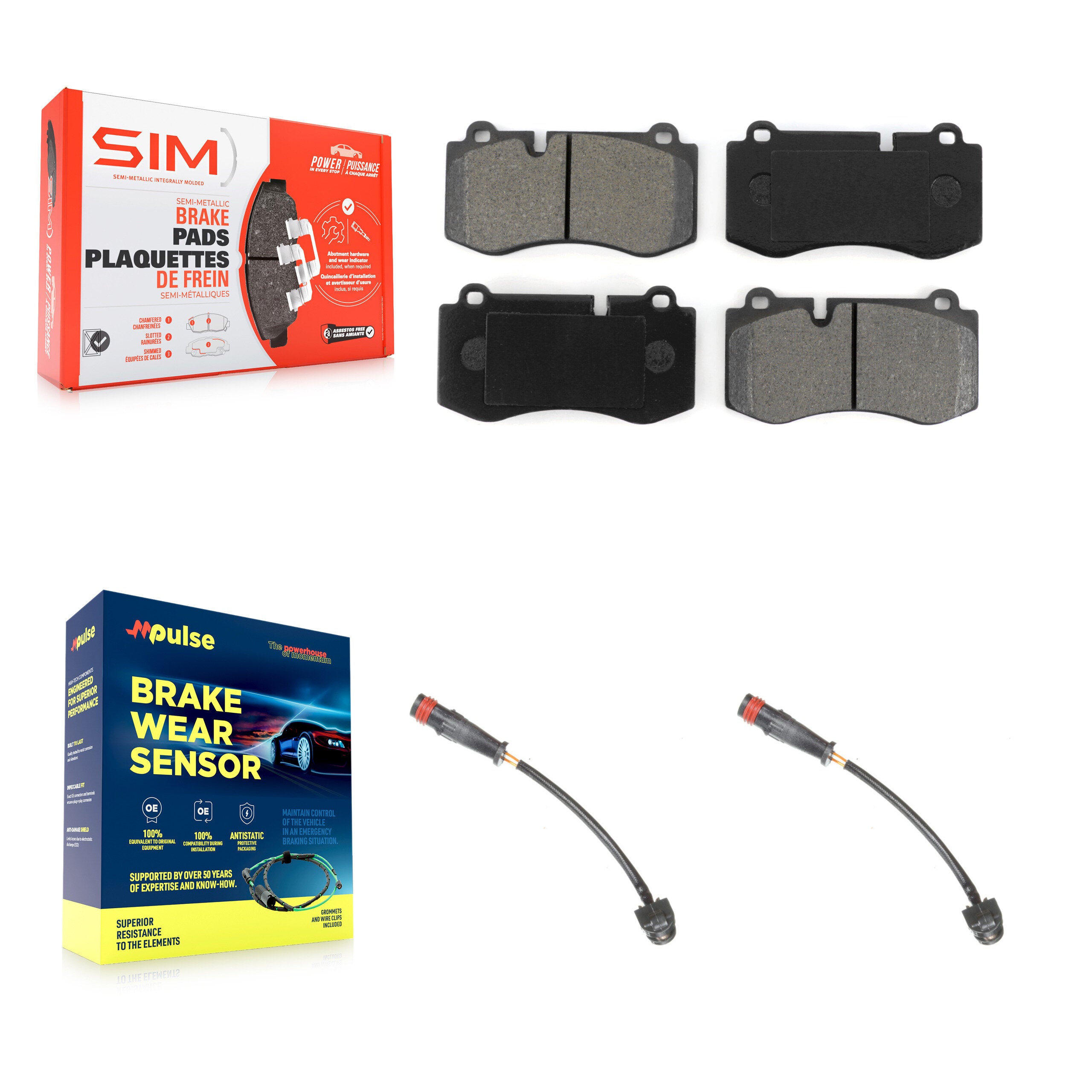 SIM KSW-100419 Disc Brake Pad for 2007-2014 Mercedes-Benz CL600, Mercedes-Benz S350 and More - Front