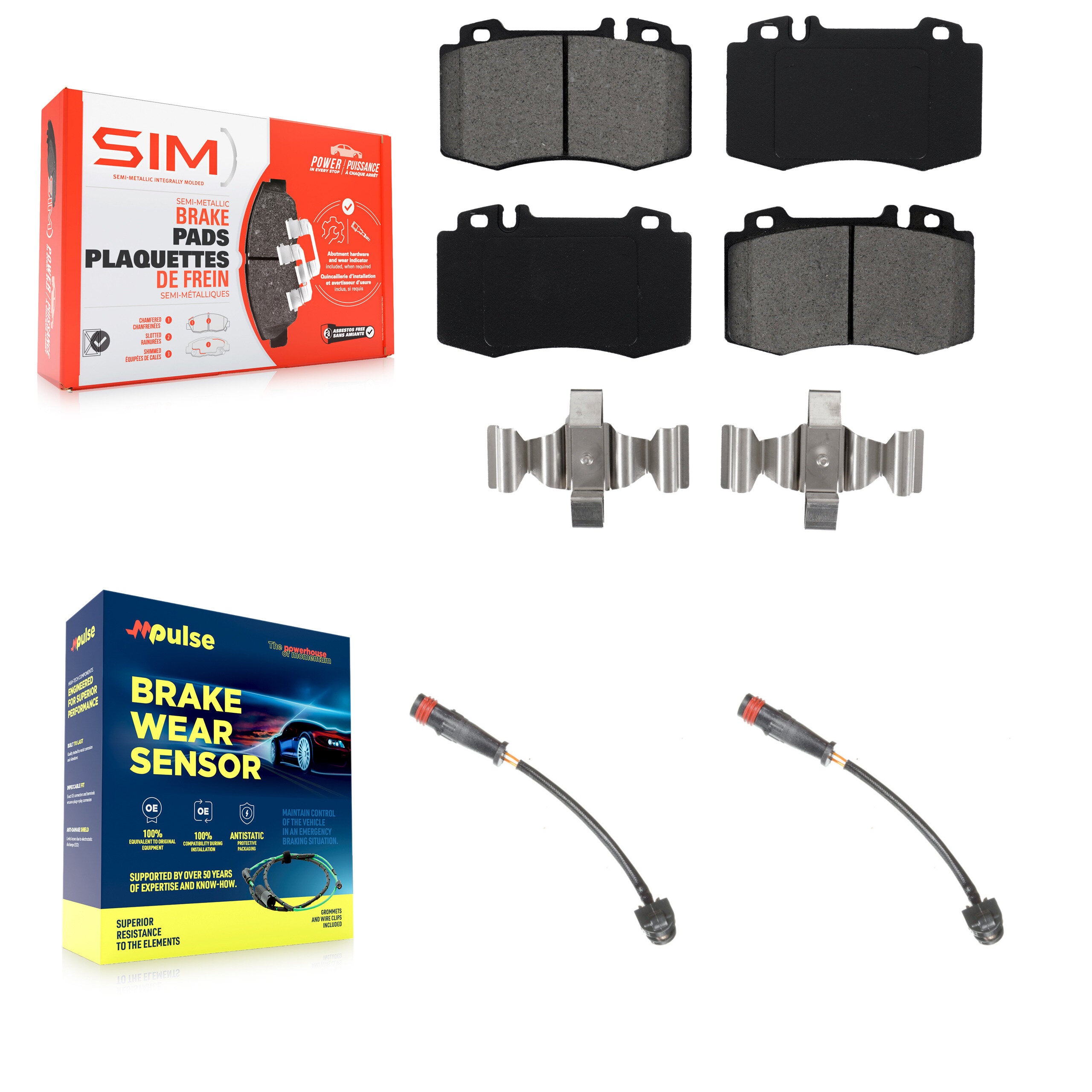 SIM KSW-100421 Disc Brake Pad for 2003-2010 Mercedes-Benz SLK55 AMG, Mercedes-Benz SL500 - Front