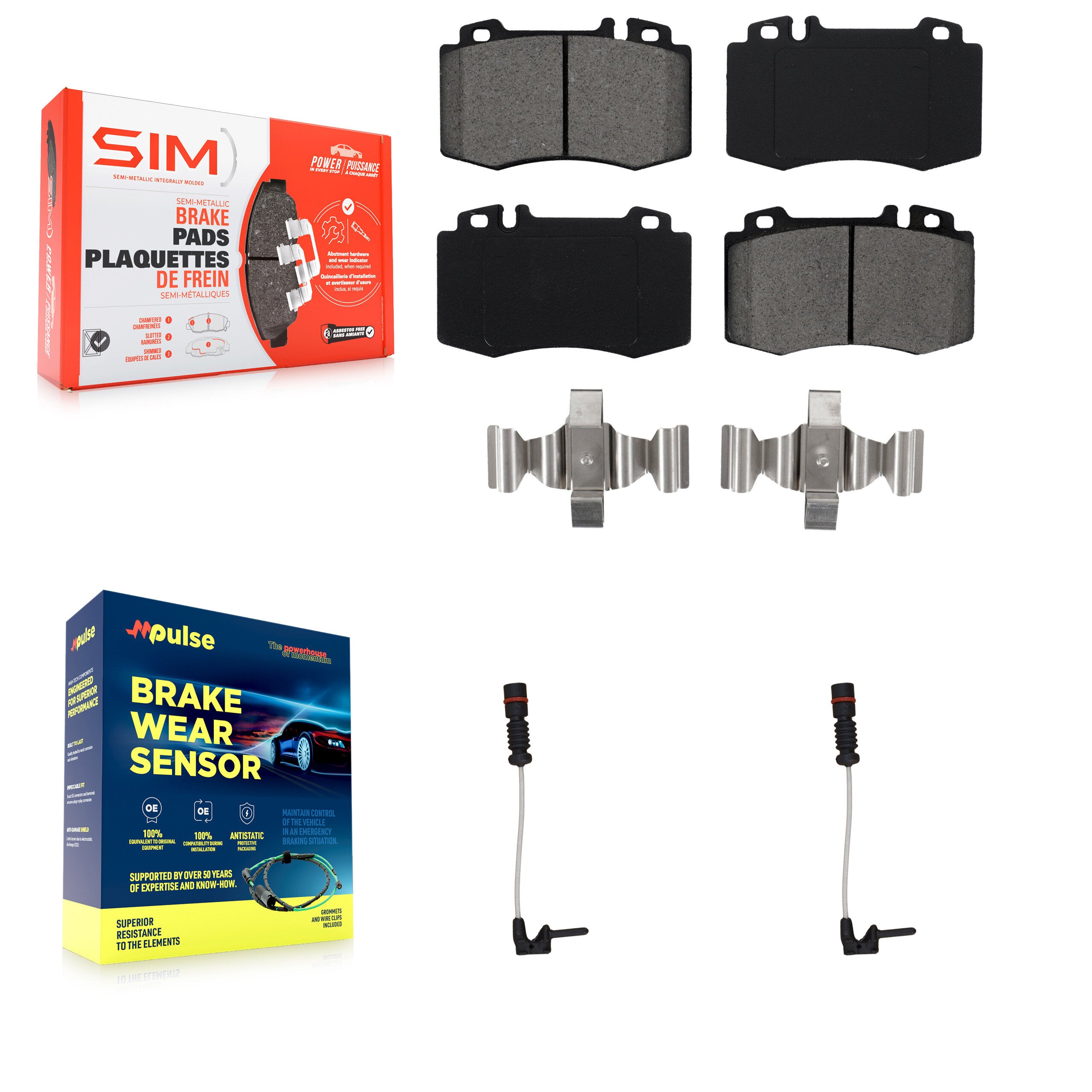 SIM KSW-100423 Disc Brake Pad for 1995-2006 Mercedes-Benz S600, Mercedes-Benz CL500 and More - Front
