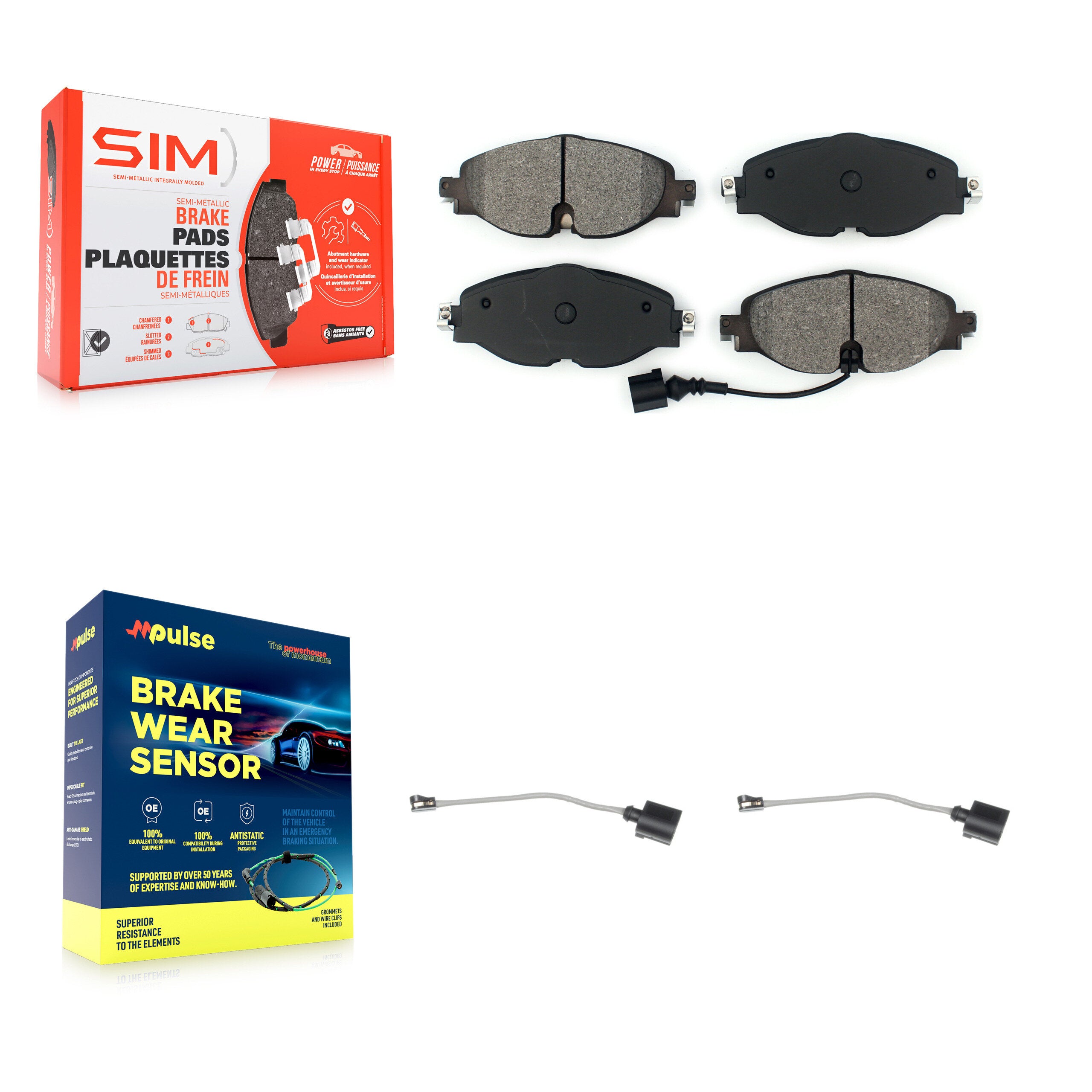 SIM KSW-100426 Disc Brake Pad for 2015-2024 Volkswagen Jetta, Volkswagen Taos and More - Front