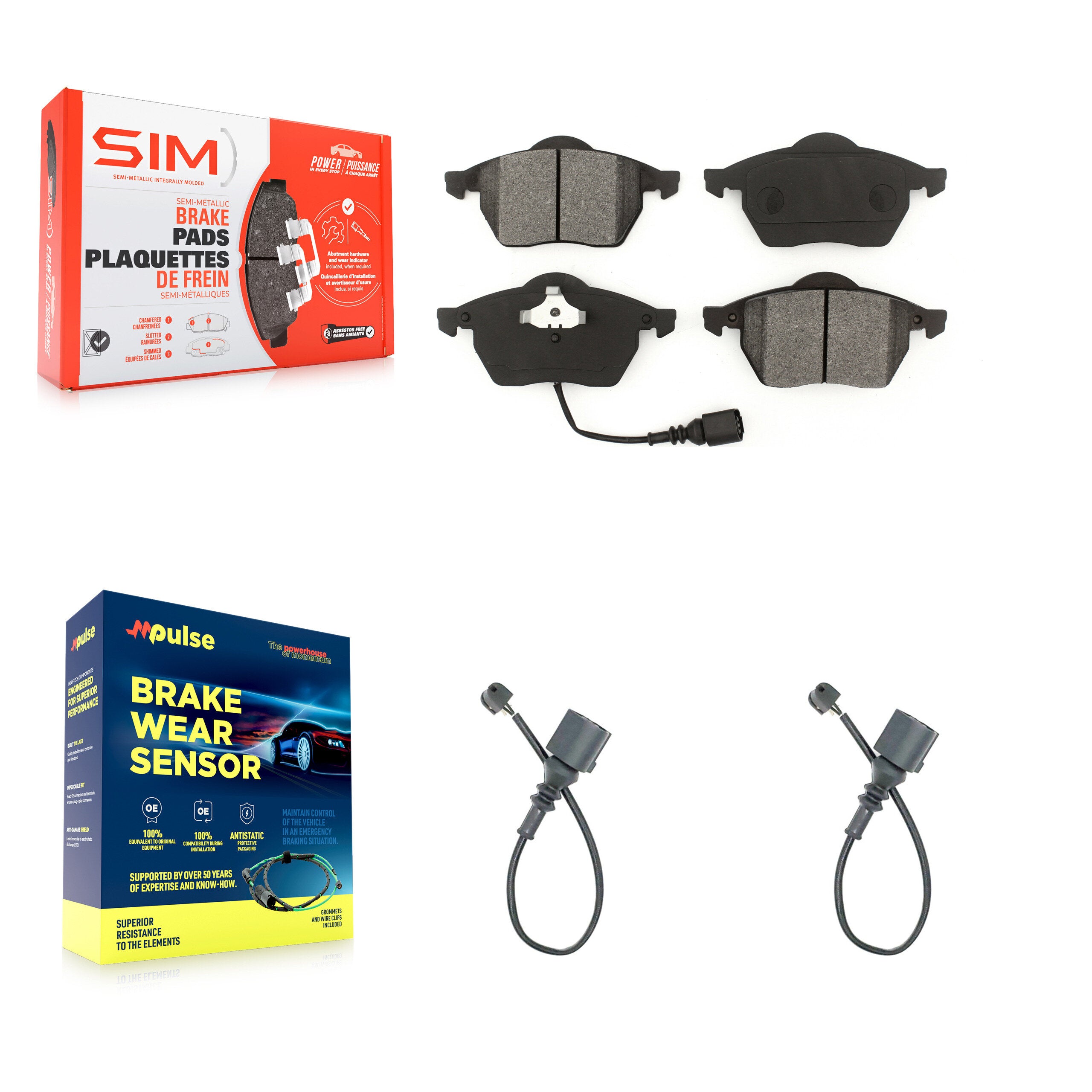 SIM KSW-100446 Disc Brake Pad for 2004-2006 Audi TT Quattro - Front