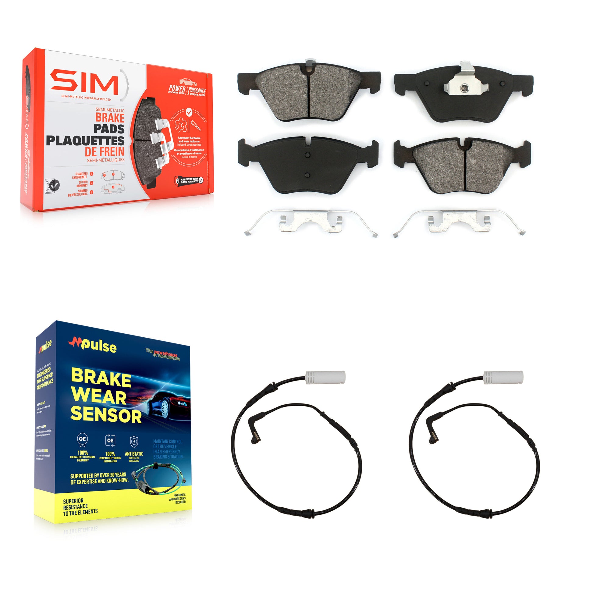 SIM KSW-100449 Disc Brake Pad for 2006-2010 BMW 128i, BMW 328i and More - Front