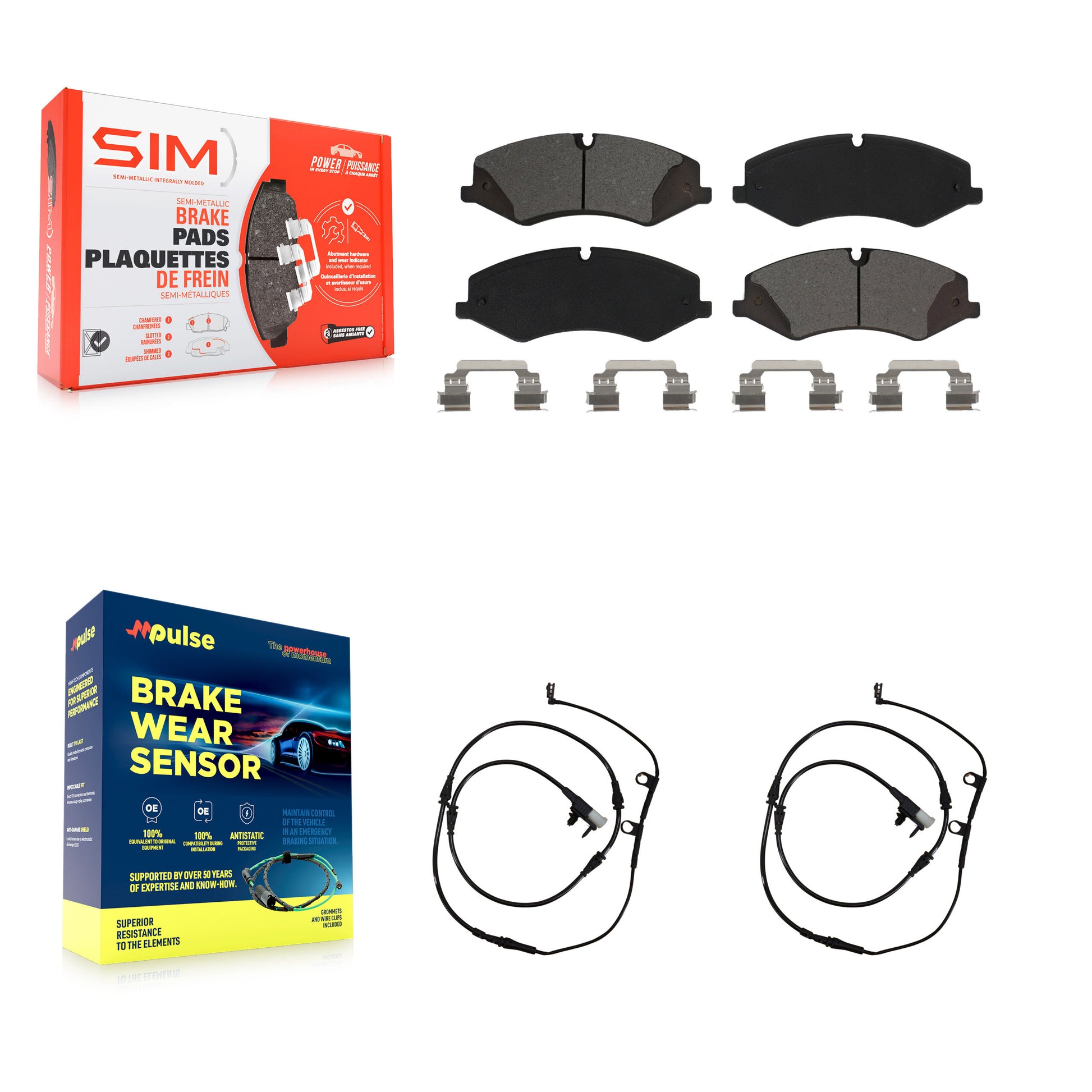 SIM KSW-100462 Disc Brake Pad for 2016-2017 Land Rover Range Rover, Land Rover Range Rover Sport - Front