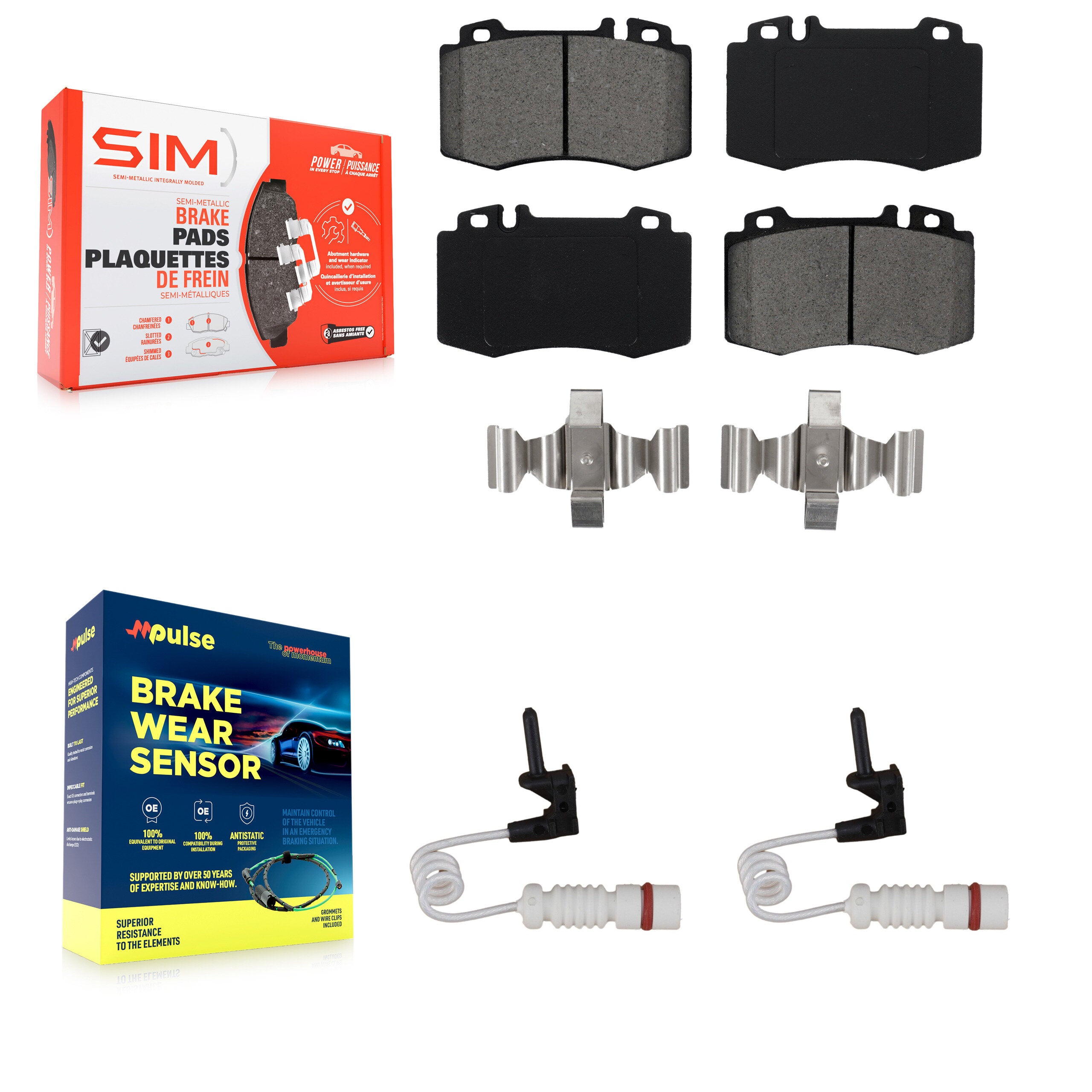 SIM KSW-100464 Disc Brake Pad for 2000-2005 Mercedes-Benz ML500, Mercedes-Benz ML55 AMG, Mercedes-Benz ML430 - Front