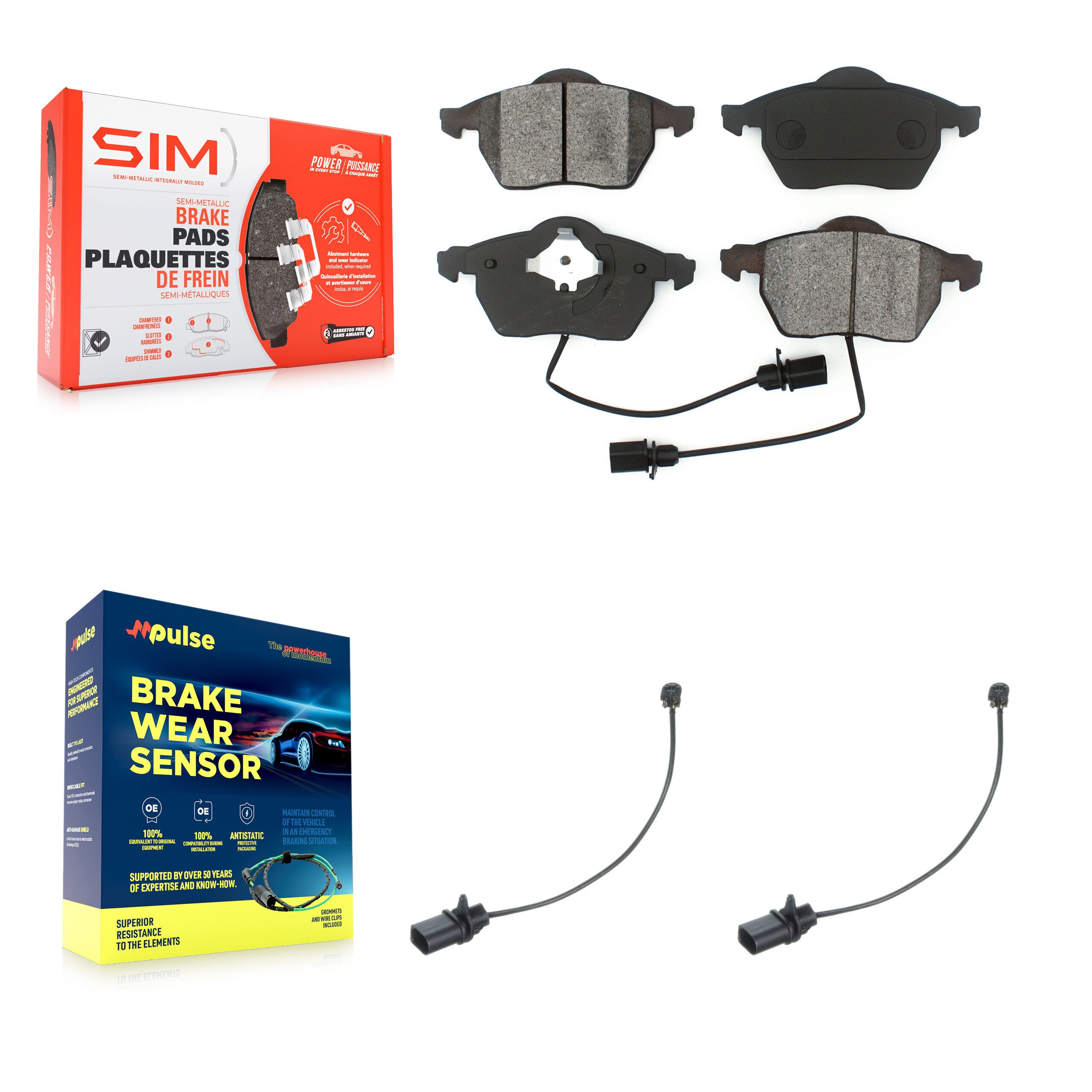 SIM KSW-100468 Disc Brake Pad for 2001-2005 Volkswagen Passat - Front