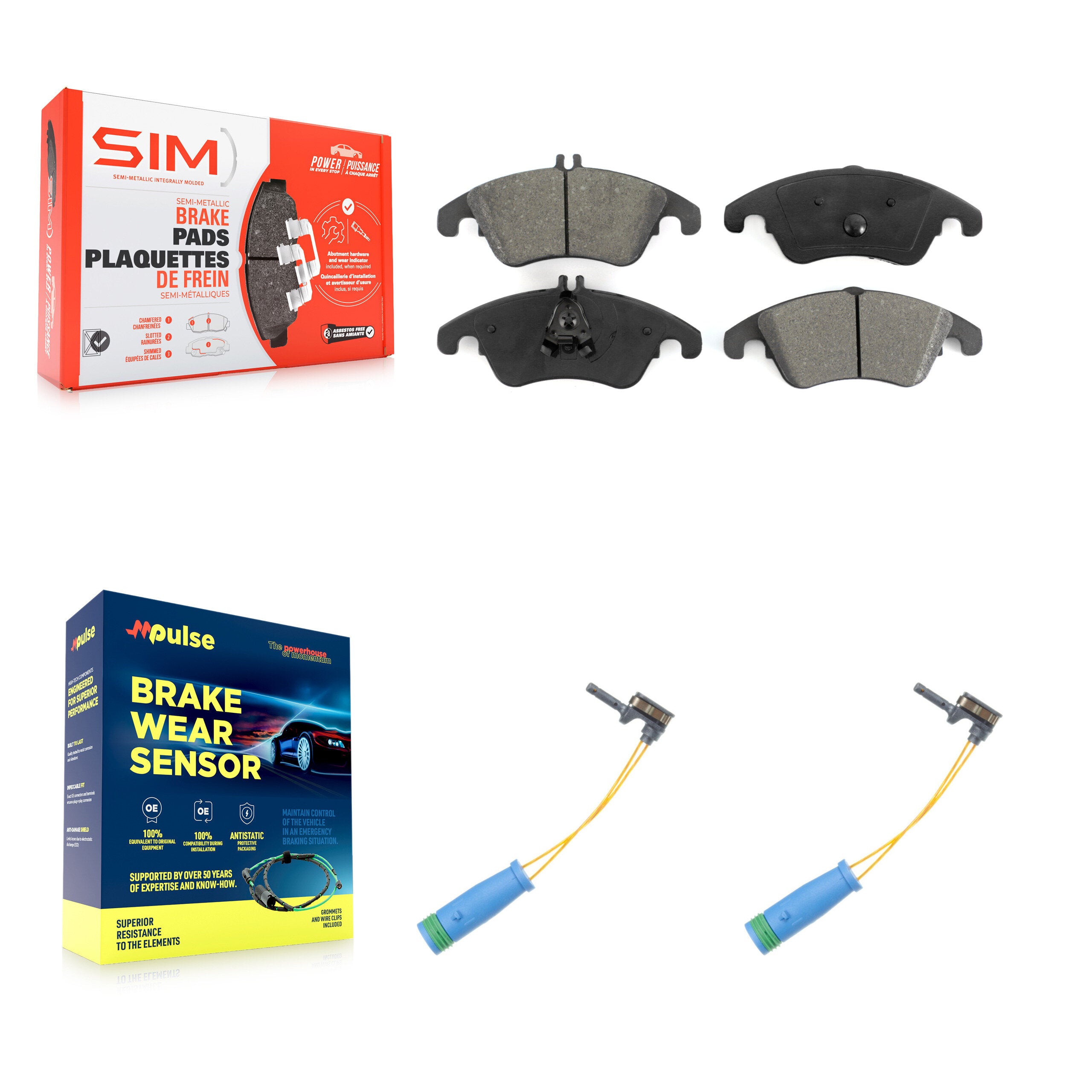 SIM KSW-100473 Disc Brake Pad for 2012-2016 Mercedes-Benz E400, Mercedes-Benz C250 - Front
