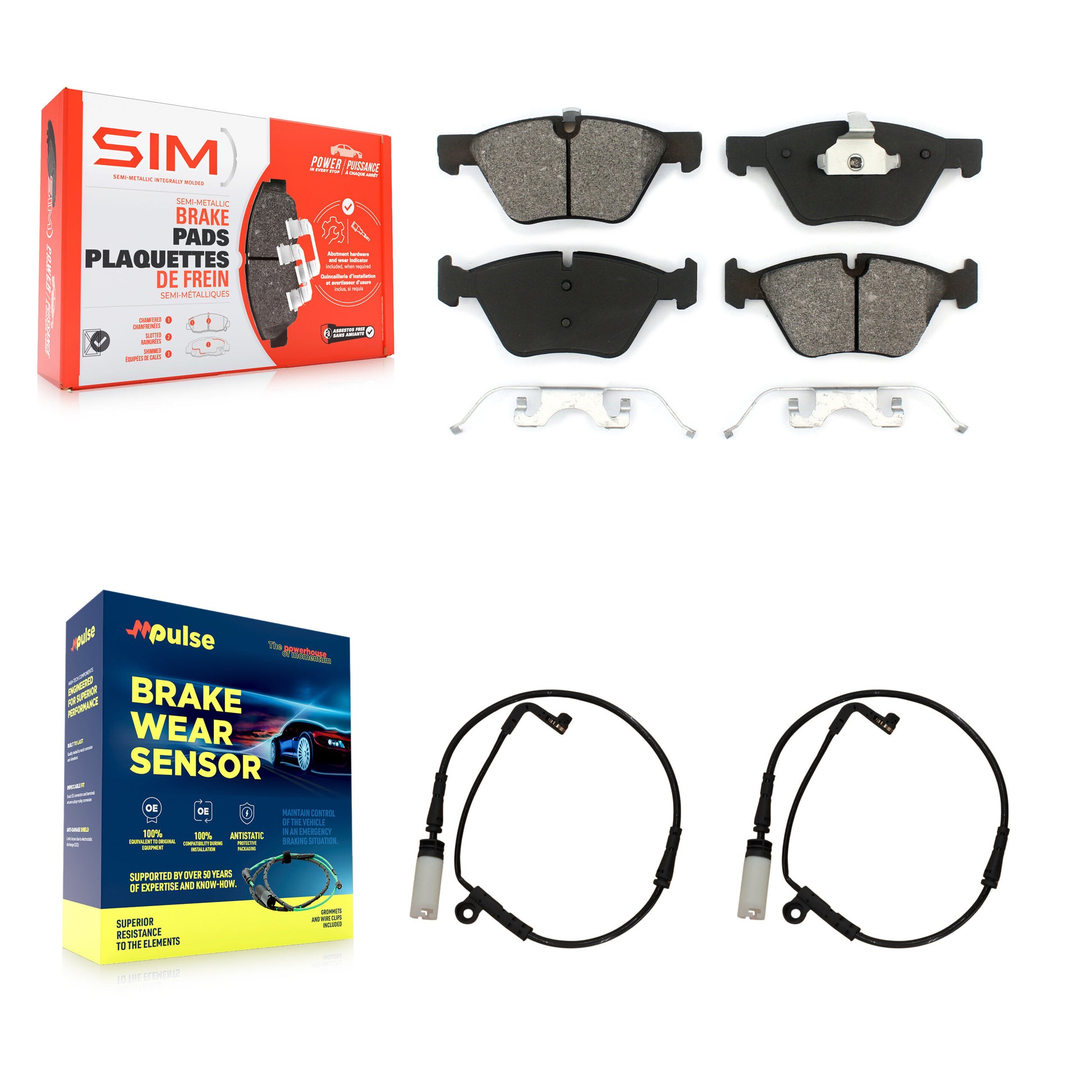 SIM KSW-100478 Disc Brake Pad for 2006-2007 BMW 525i - Front