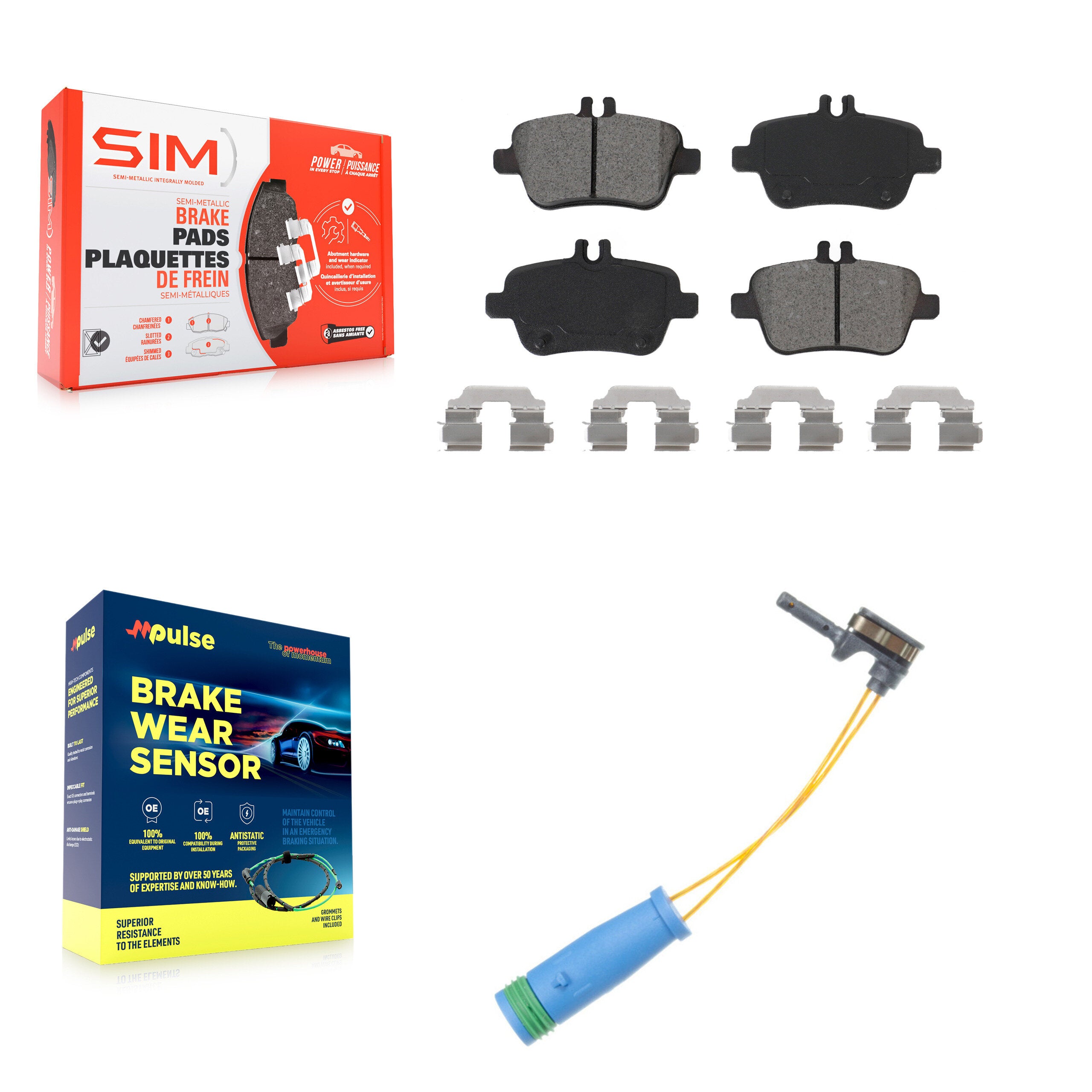 SIM KSW-100496 Disc Brake Pad for 2016-2019 Mercedes-Benz CLA250, Mercedes-Benz GLA250 - Rear