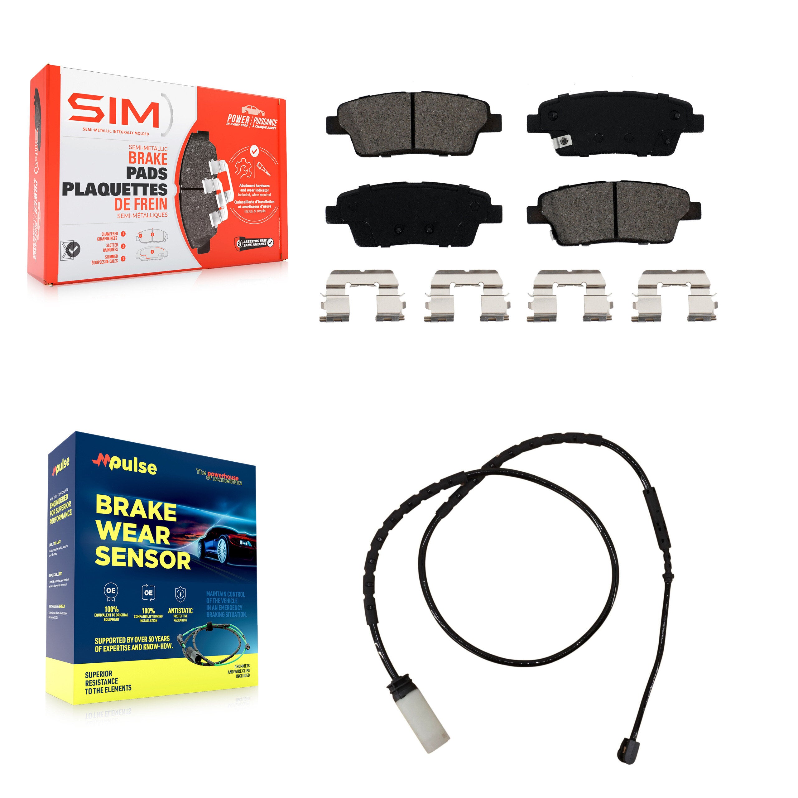SIM KSW-100500 Disc Brake Pad for 2012-2016 Mini Cooper Paceman, Mini Cooper Countryman - Rear