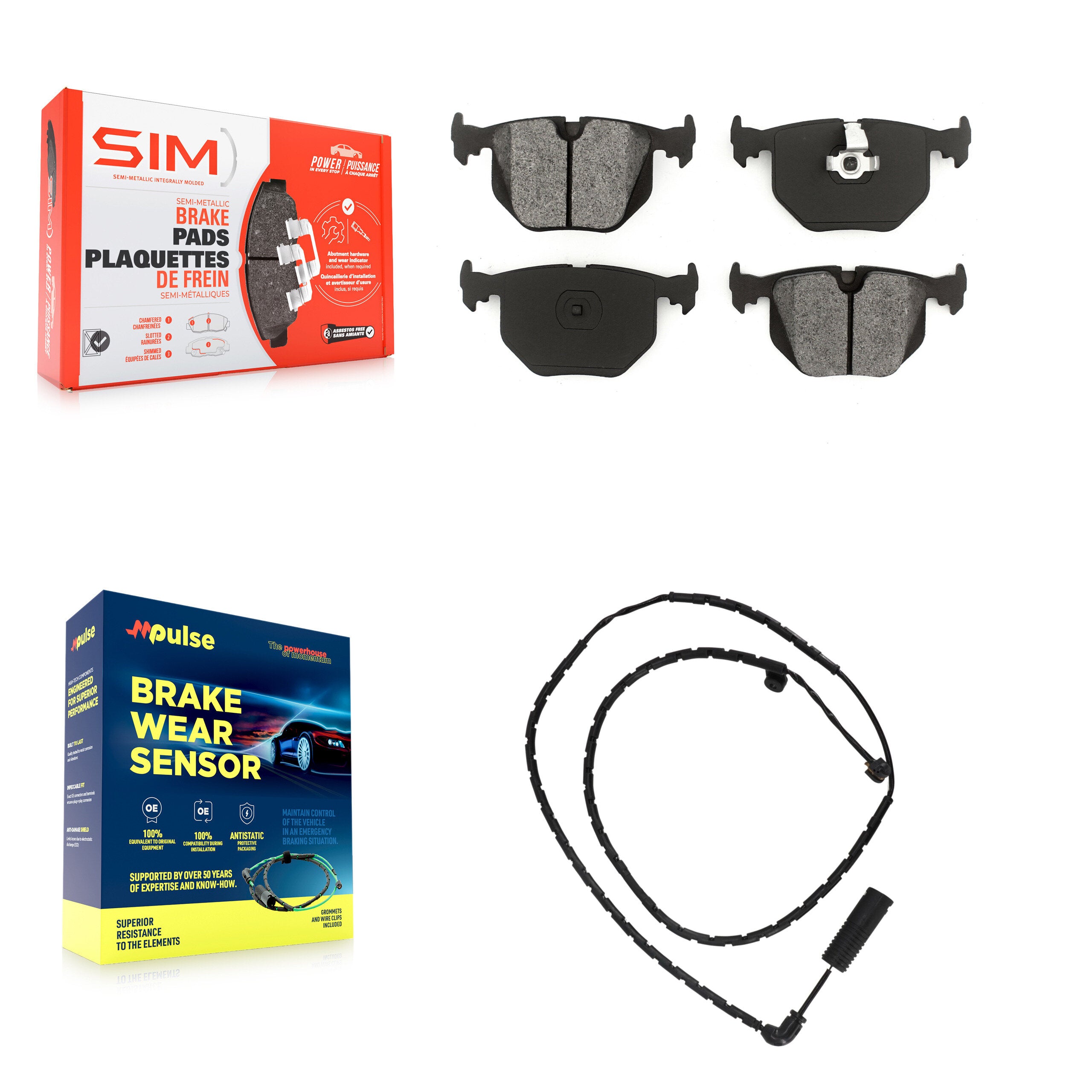 SIM KSW-100531 Disc Brake Pad for 2003-2005 Land Rover Range Rover - Rear