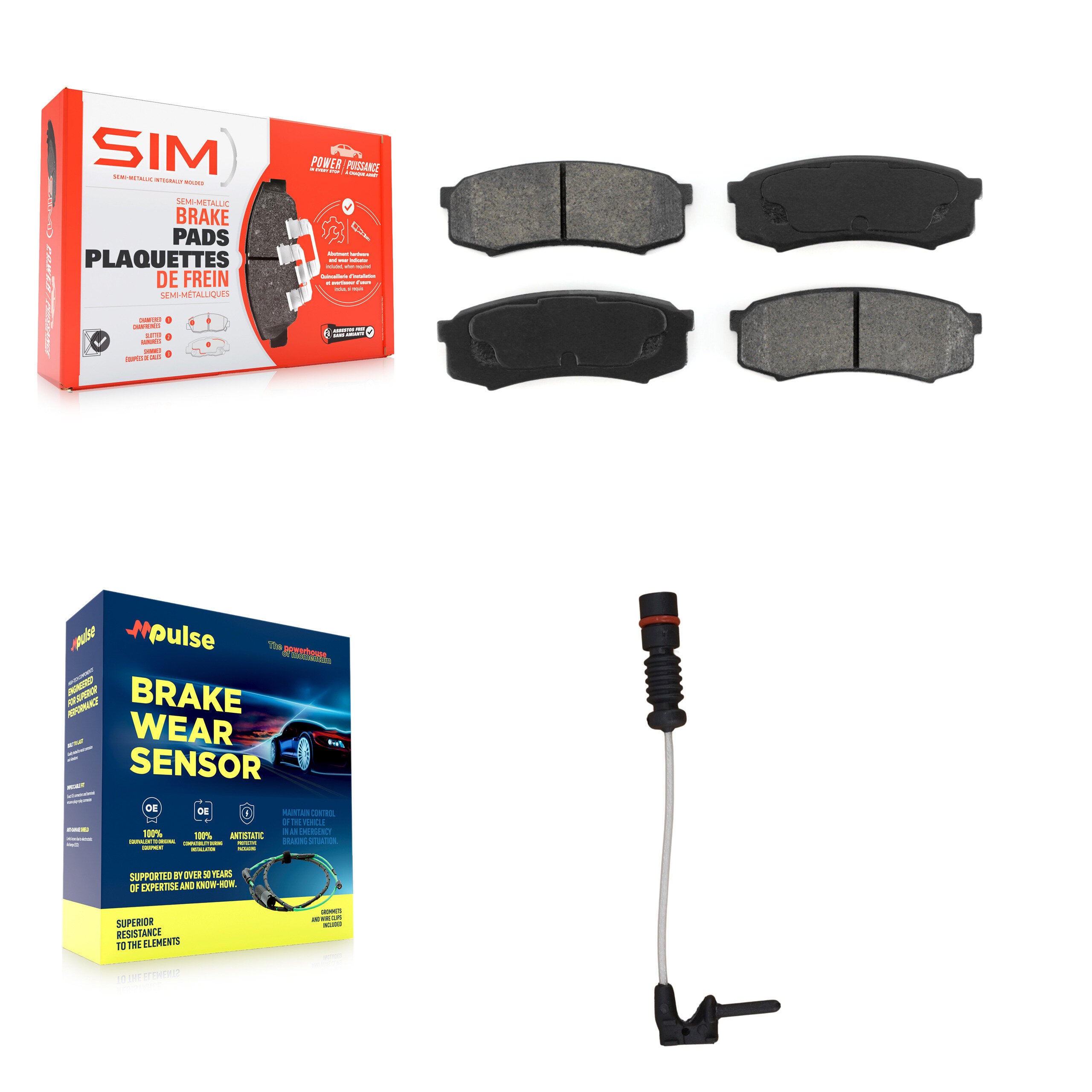 SIM KSW-100539 Disc Brake Pad for 2000 Mercedes-Benz C43 AMG - Rear