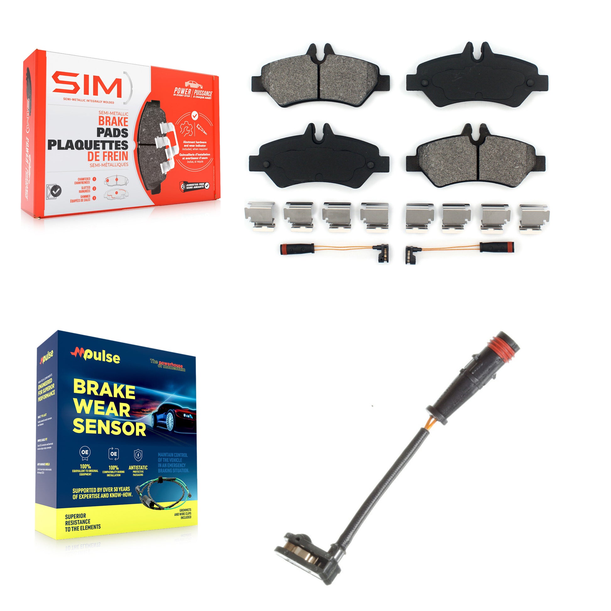 SIM KSW-100540 Disc Brake Pad for 2007-2018 Mercedes-Benz Sprinter 2500, Mercedes-Benz Sprinter 3500 and More - Rear