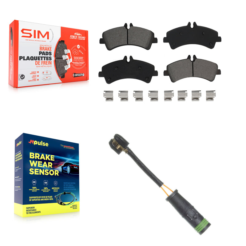 SIM KSW-100542 Disc Brake Pad for 2010-2018 Freightliner Sprinter 3500XD, Mercedes-Benz Sprinter 3500, Mercedes-Benz Sprinter 3500XD - Rear