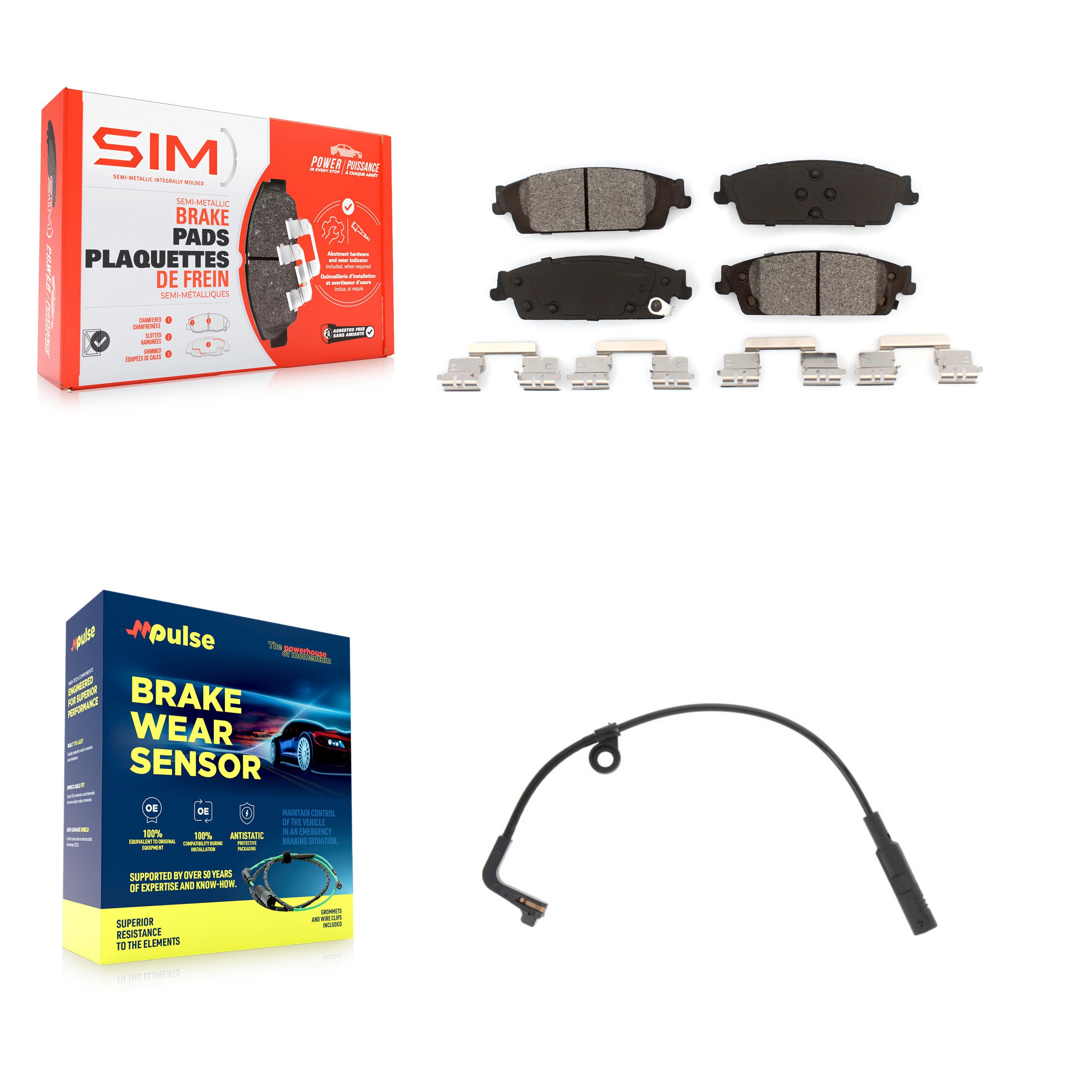 SIM KSW-100558 Disc Brake Pad for 2019 Chevrolet Silverado 1500 - Rear