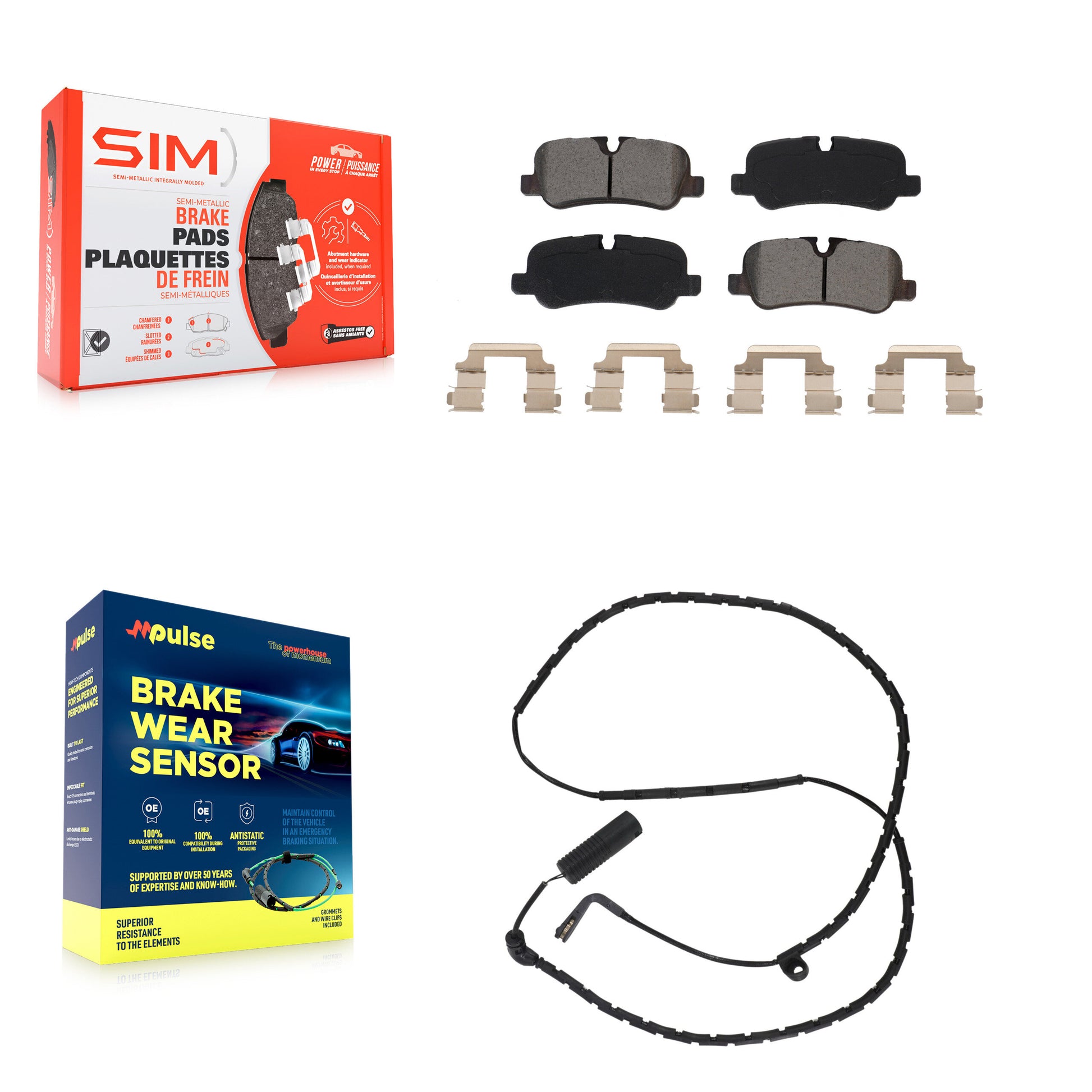 SIM KSW-100568 Disc Brake Pad for 2006-2012 Land Rover Range Rover - Rear