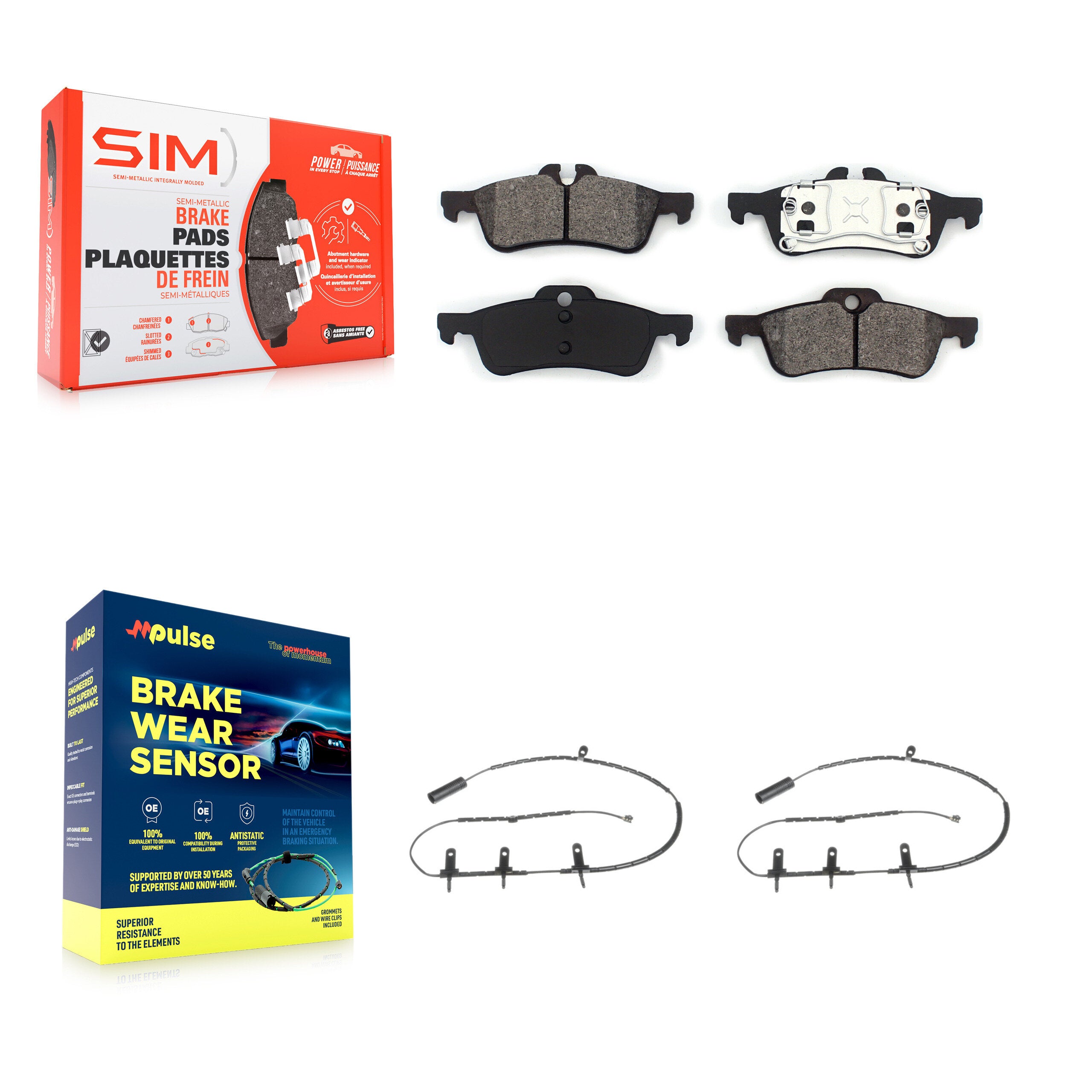 SIM KSW-100584 Disc Brake Pad for 2002-2008 Mini Cooper - Rear