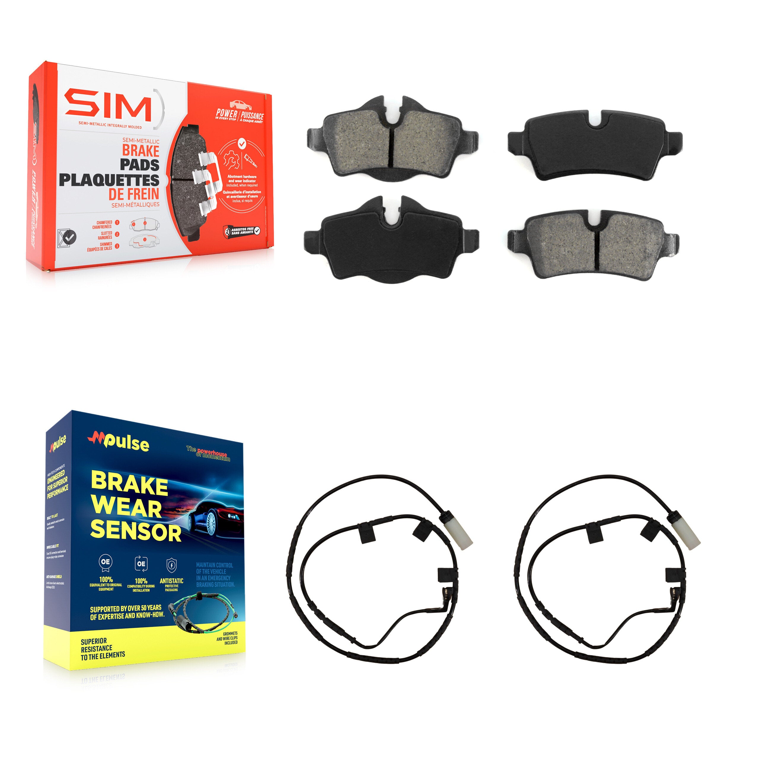SIM KSW-100585 Disc Brake Pad for 2007-2013 Mini Cooper - Rear
