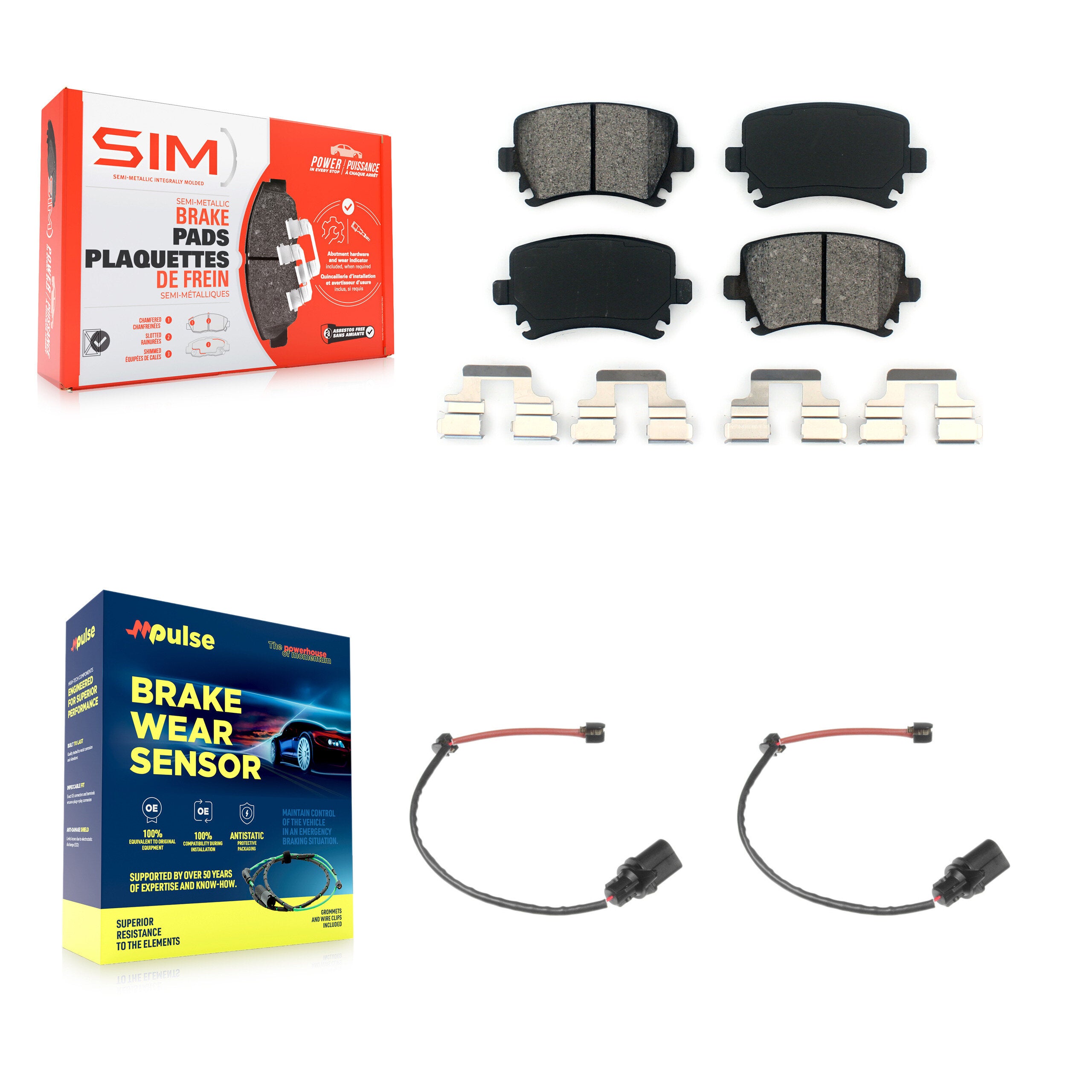 SIM KSW-100587 Disc Brake Pad for 2011 Audi A6 - Rear