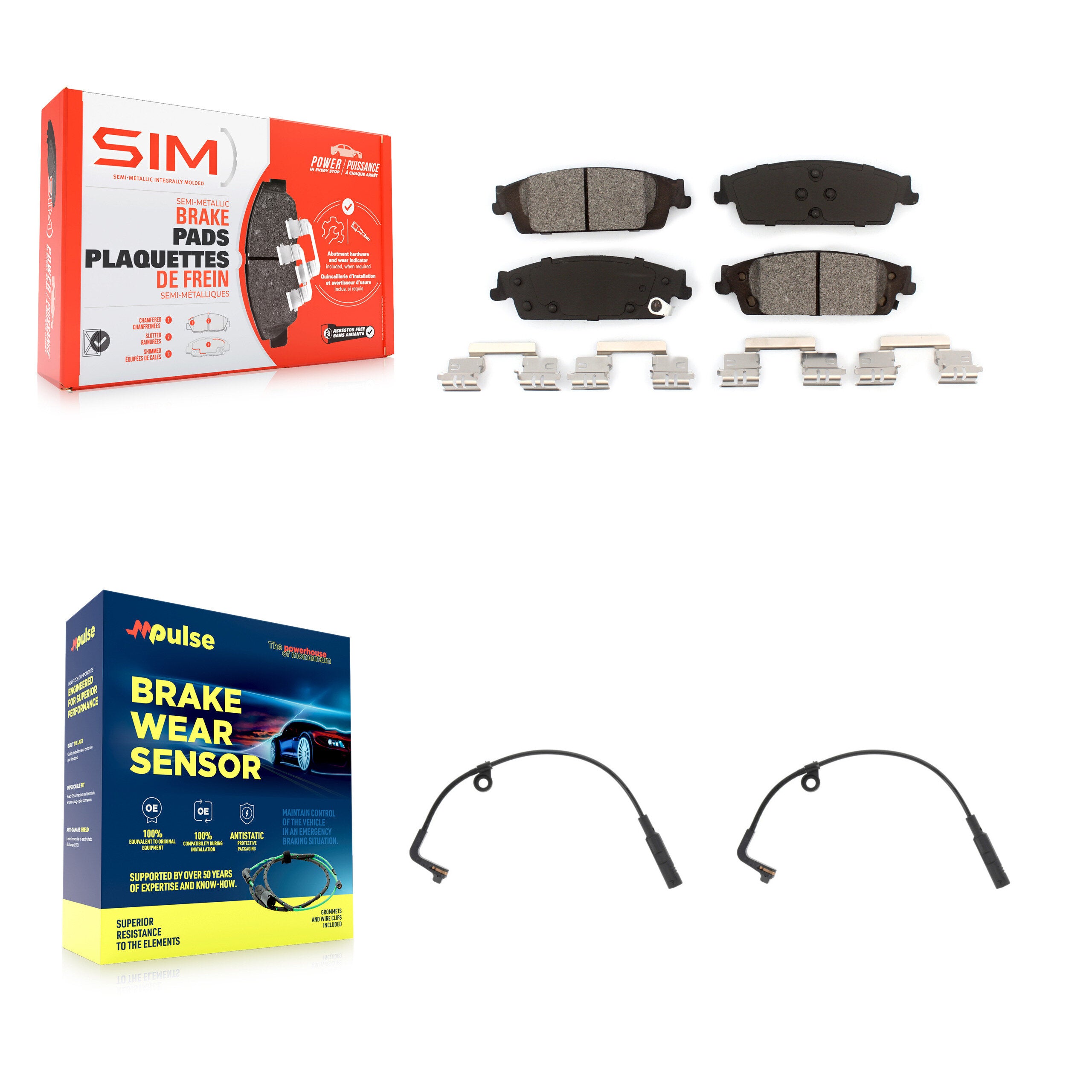 SIM KSW-100592 Disc Brake Pad for 2019 Chevrolet Silverado 1500 - Rear