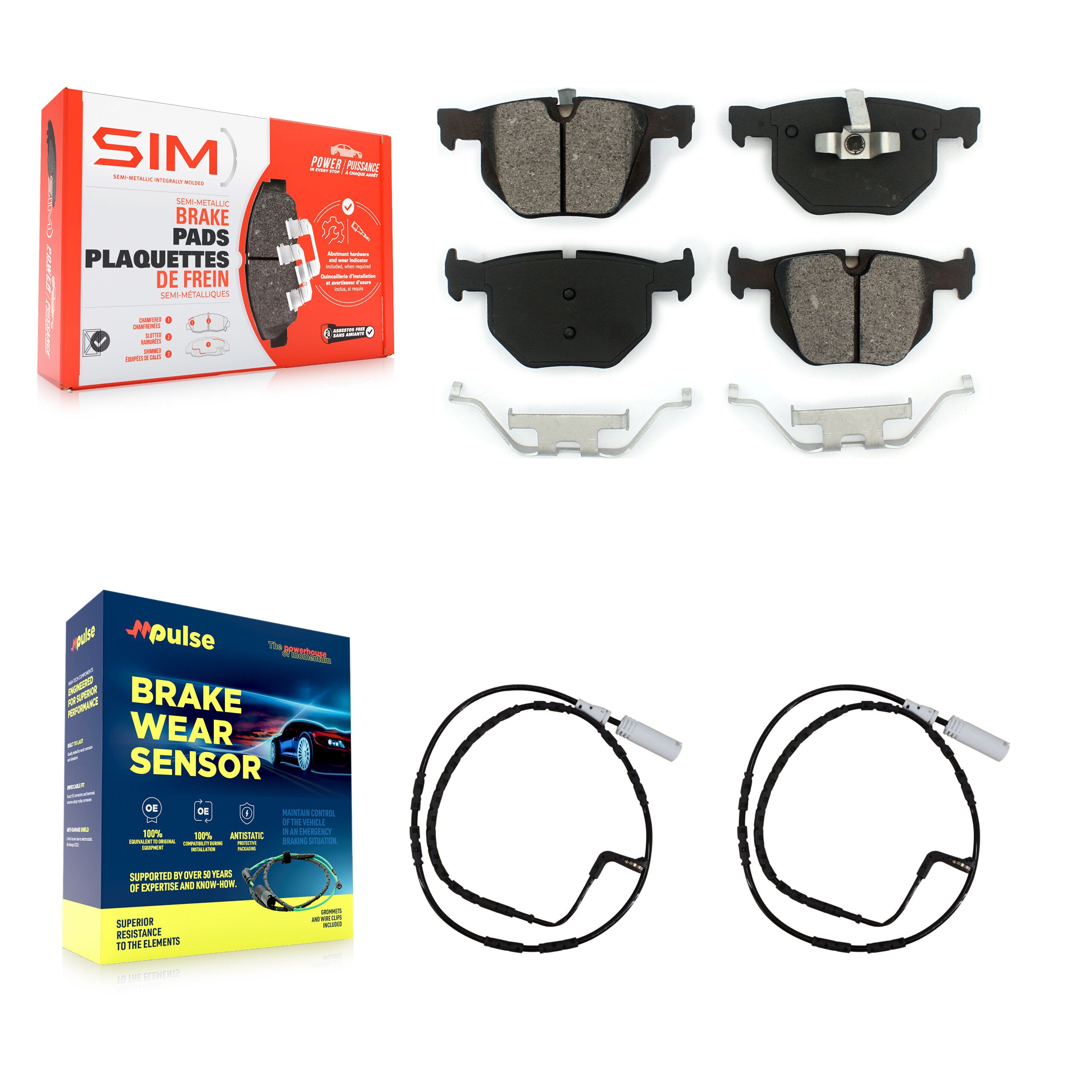 SIM KSW-100597 Disc Brake Pad for 2006-2010 BMW 335d, BMW 335i xDrive and More - Rear