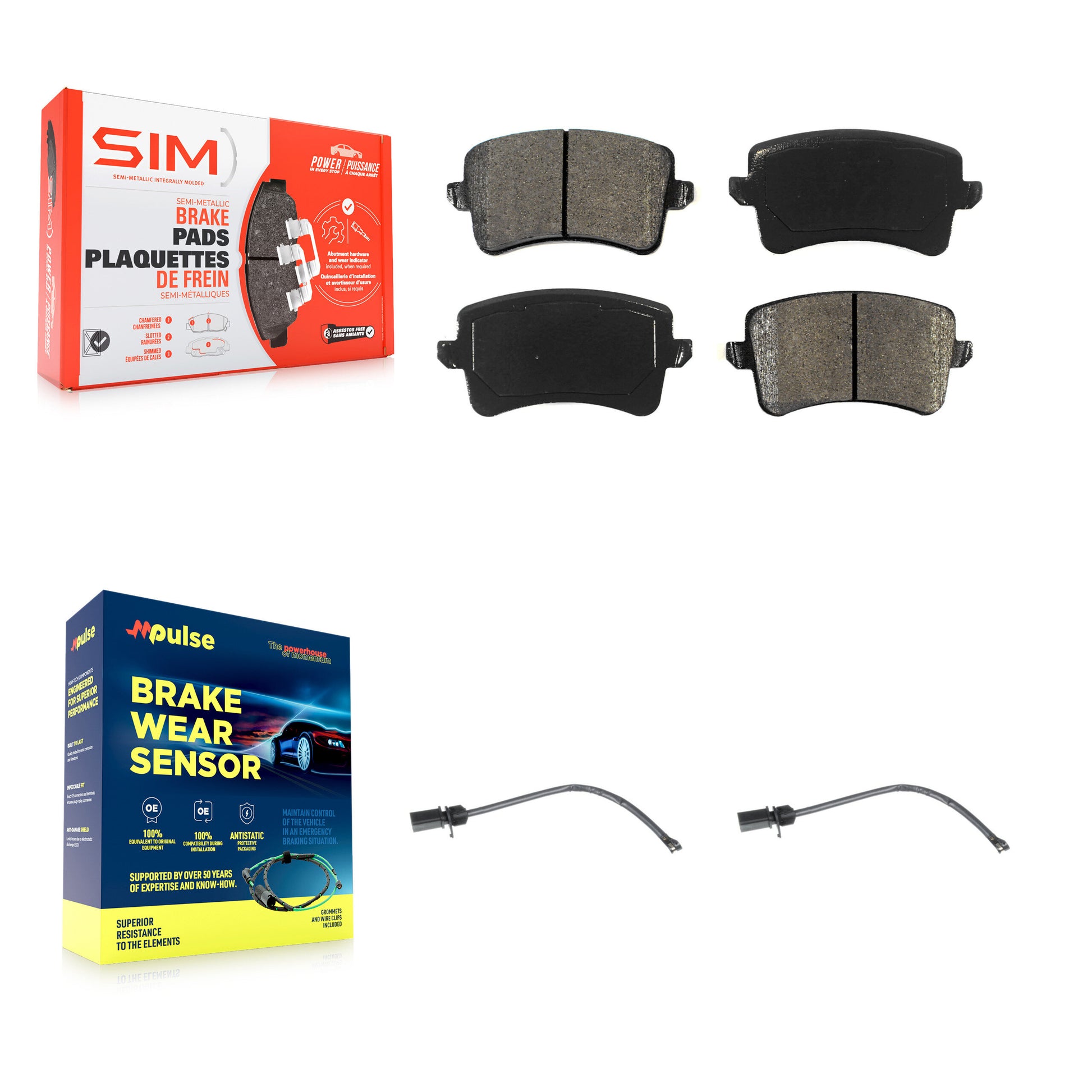 SIM KSW-100600 Disc Brake Pad for 2015 Audi Q5 - Rear
