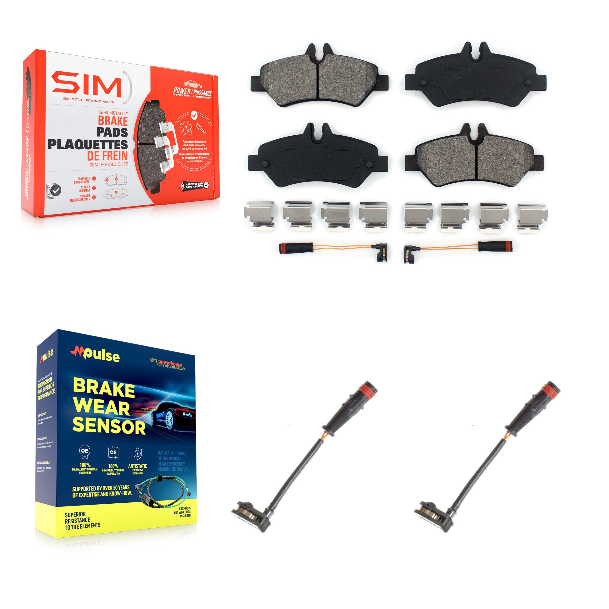 SIM KSW-100609 Disc Brake Pad for 2007-2018 Mercedes-Benz Sprinter 2500, Mercedes-Benz Sprinter 3500 and More - Rear