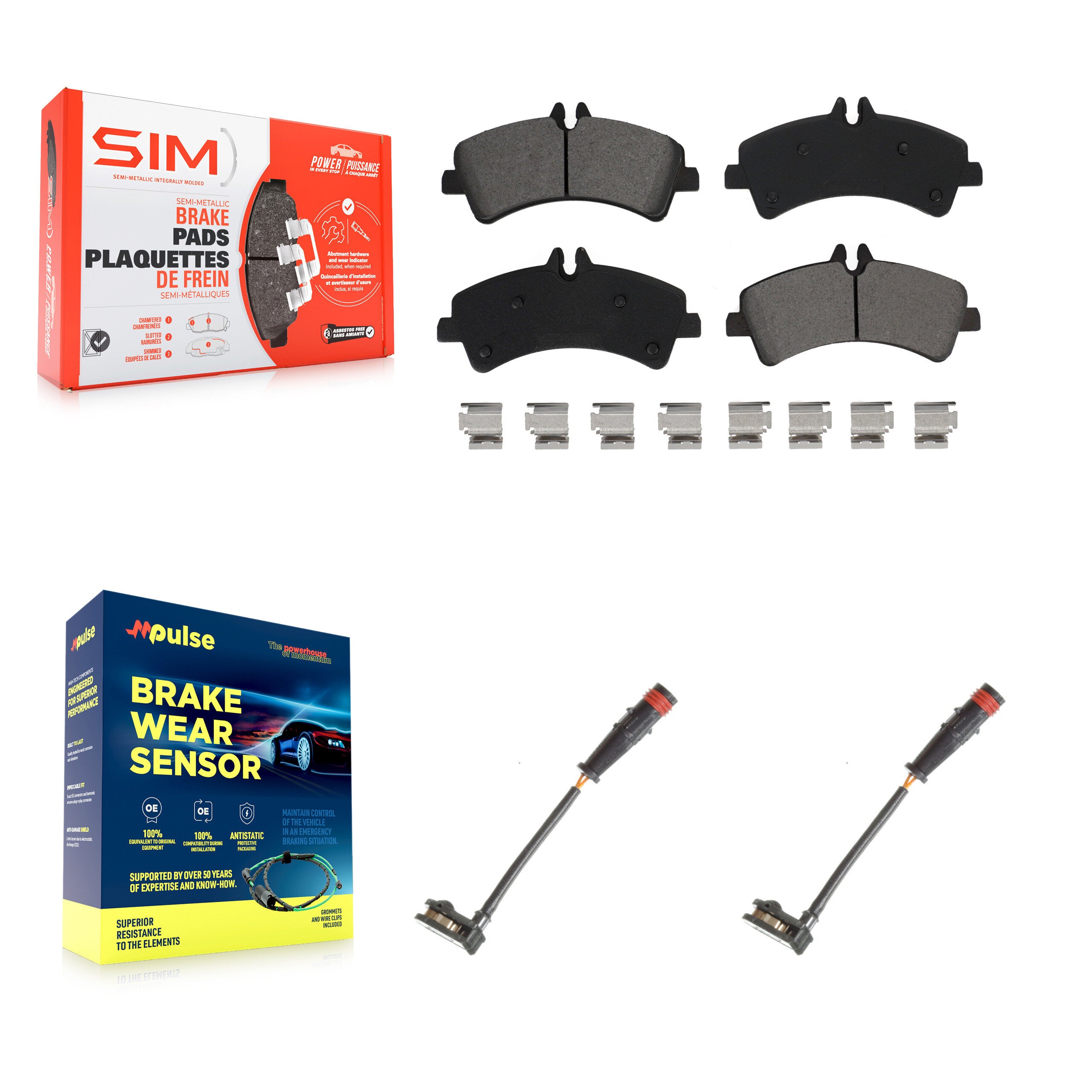 SIM KSW-100610 Disc Brake Pad for 2009-2018 Mercedes-Benz Sprinter 3500, Dodge Sprinter 3500 - Rear