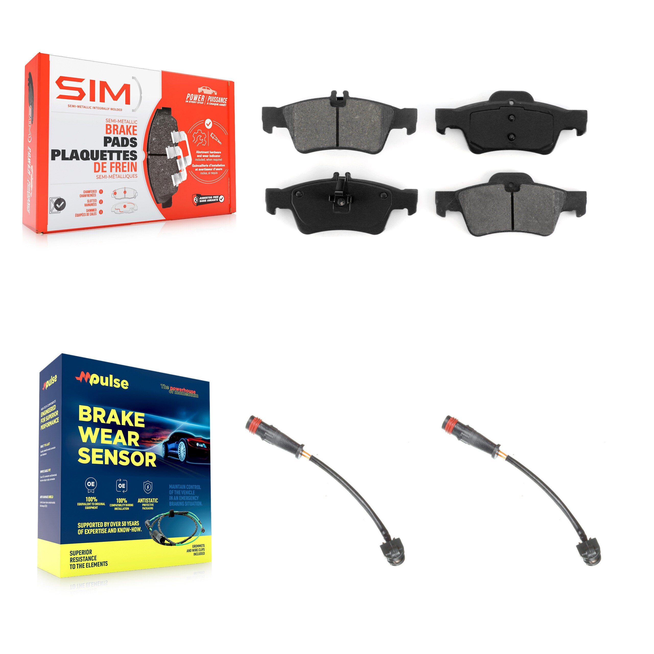 SIM KSW-100613 Disc Brake Pad for 2007-2011 Mercedes-Benz SL63 AMG, Mercedes-Benz SL65 AMG - Rear