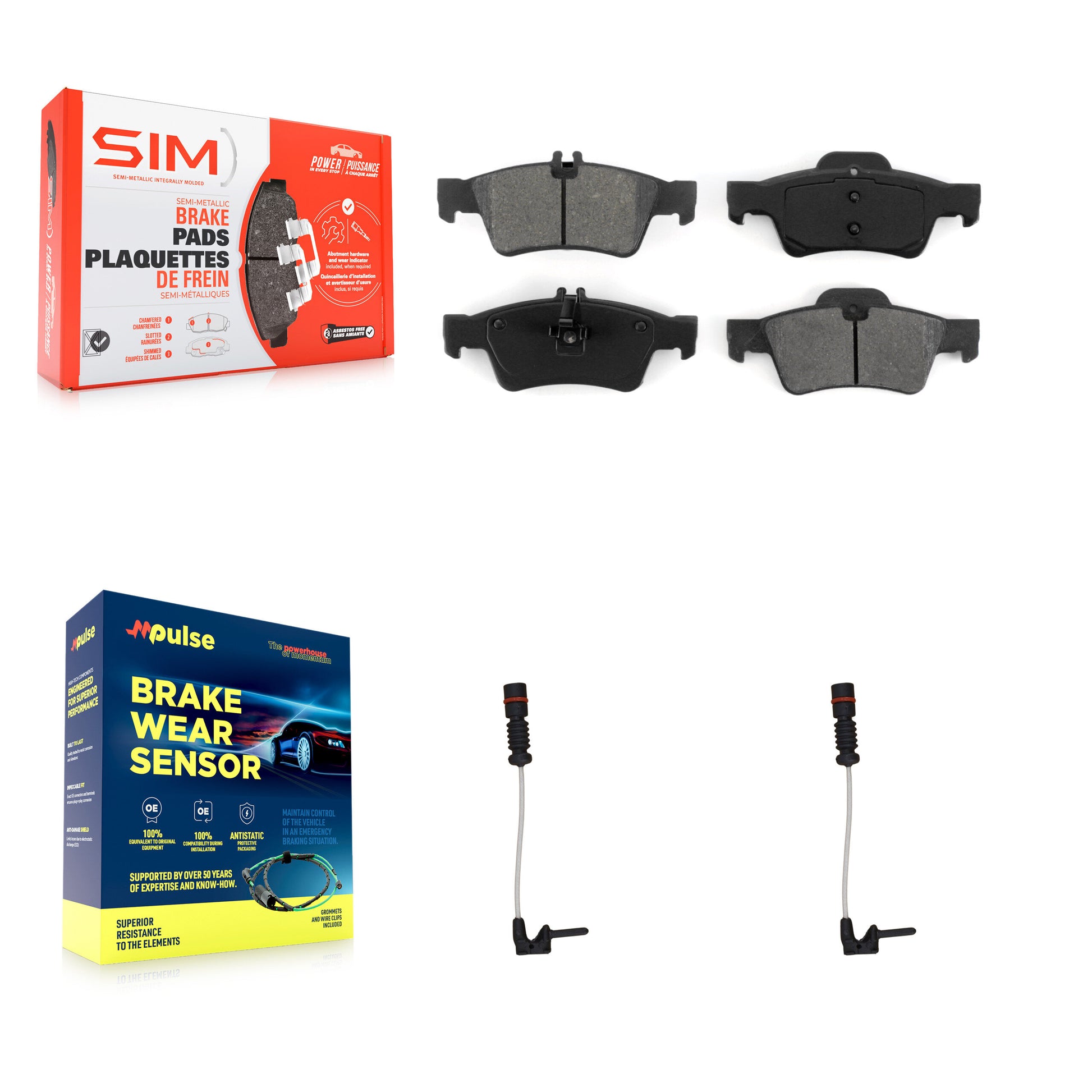 SIM KSW-100619 Disc Brake Pad for 2003 Mercedes-Benz E320 - Rear