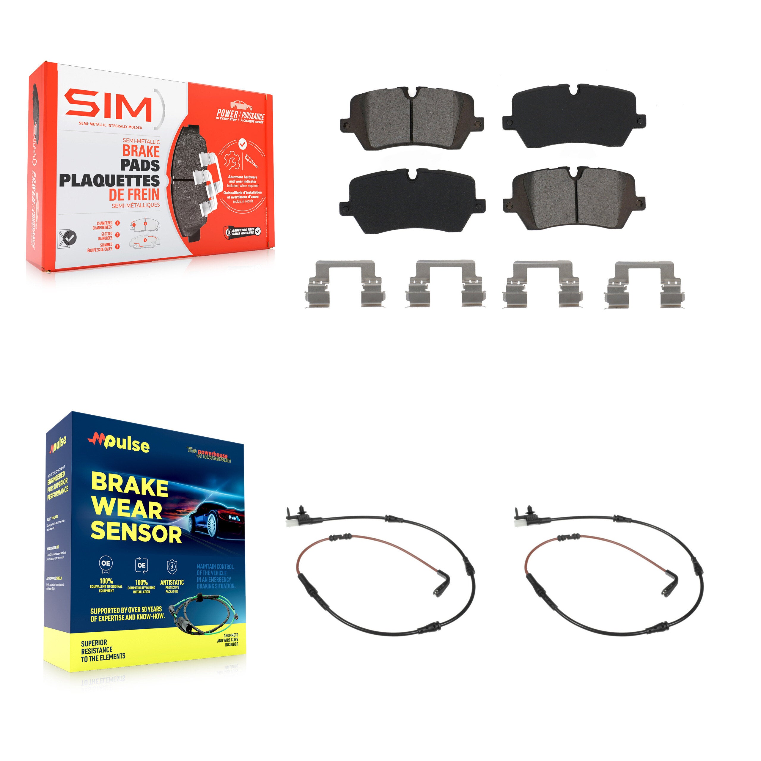 SIM KSW-100620 Disc Brake Pad for 2013-2017 Land Rover Discovery, Land Rover Range Rover, Land Rover Range Rover Sport - Rear