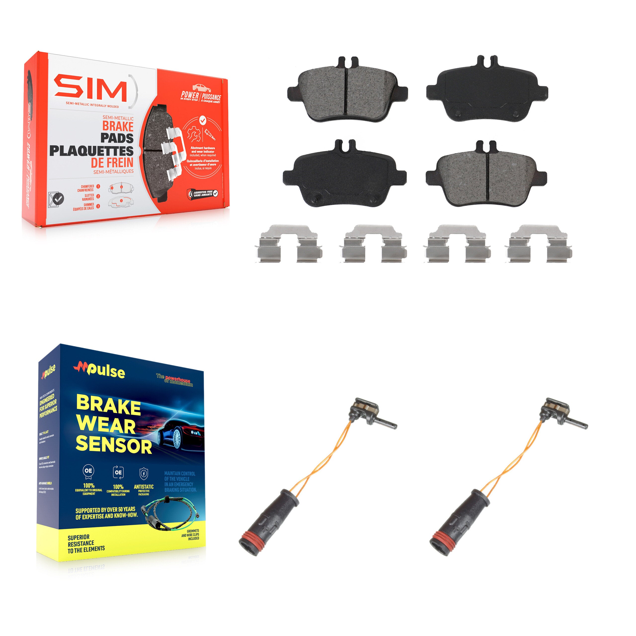 SIM KSW-100638 Disc Brake Pad for 2012-2016 Mercedes-Benz SLK350 - Rear