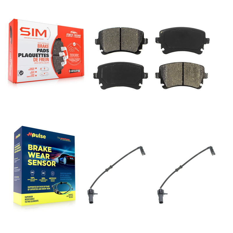 SIM KSW-100654 Disc Brake Pad for 2010 Audi A8 Quattro - Rear