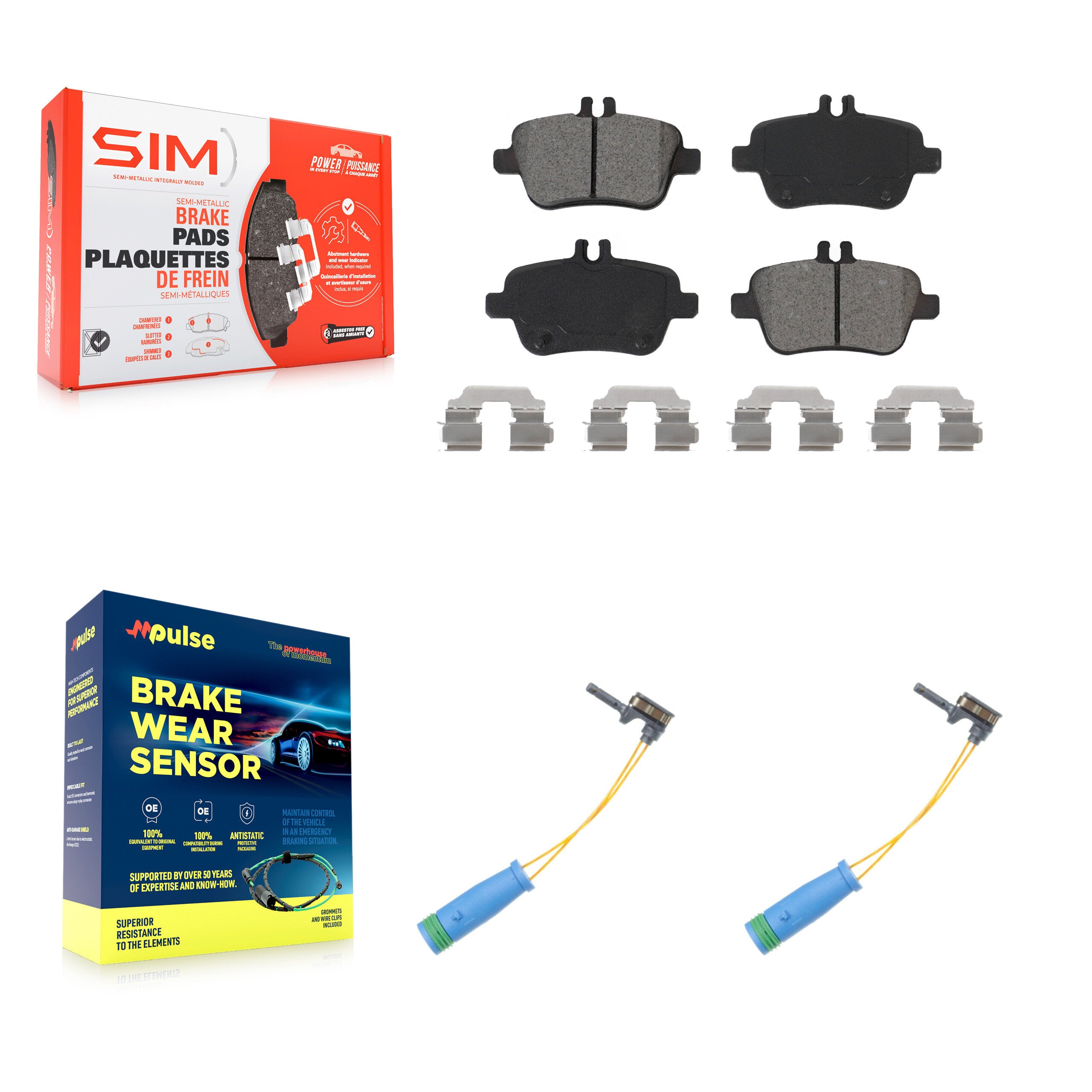 SIM KSW-100658 Disc Brake Pad for 2016-2019 Mercedes-Benz CLA250, Mercedes-Benz GLA250 - Rear