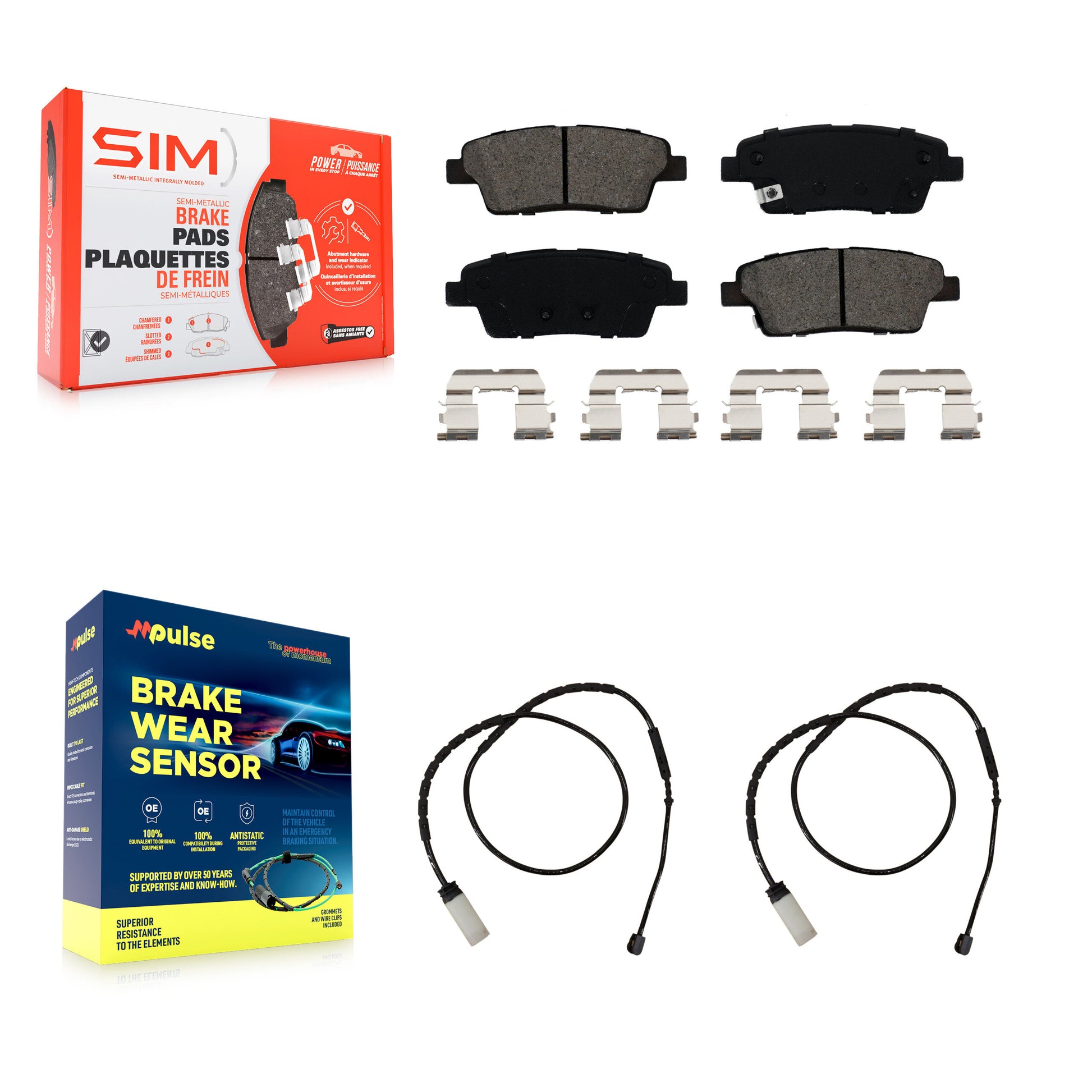 SIM KSW-100665 Disc Brake Pad for 2012-2016 Mini Cooper Paceman, Mini Cooper Countryman - Rear