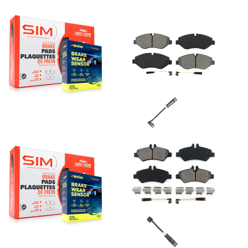 SIM KSW-100670 Disc Brake Pad for 2007-2009 Freightliner Sprinter 2500 - Front and Rear