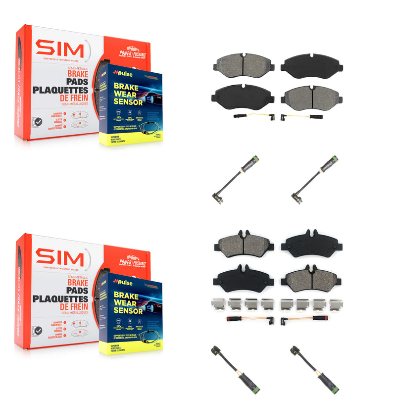 SIM KSW-100681 Disc Brake Pad for 2007-2009 Freightliner Sprinter 2500 - Front and Rear