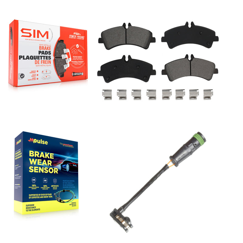 SIM KSW-100703 Disc Brake Pad for 2011-2014 Freightliner Sprinter 3500 - Rear