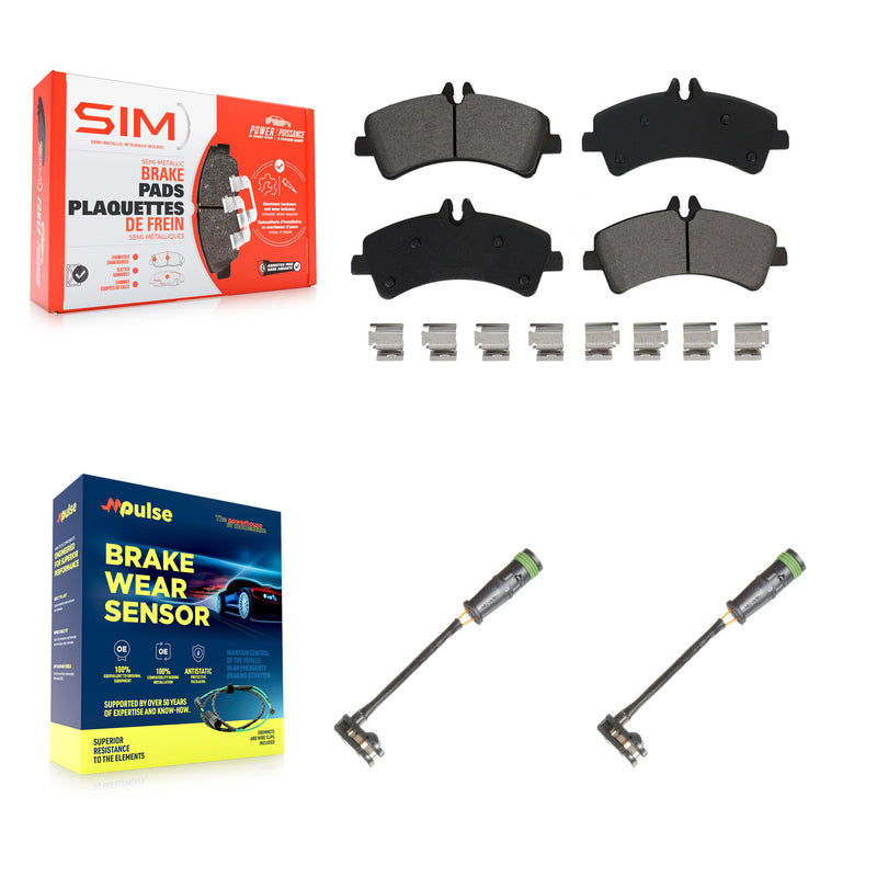 SIM KSW-100707 Disc Brake Pad for 2011-2014 Freightliner Sprinter 3500 - Rear