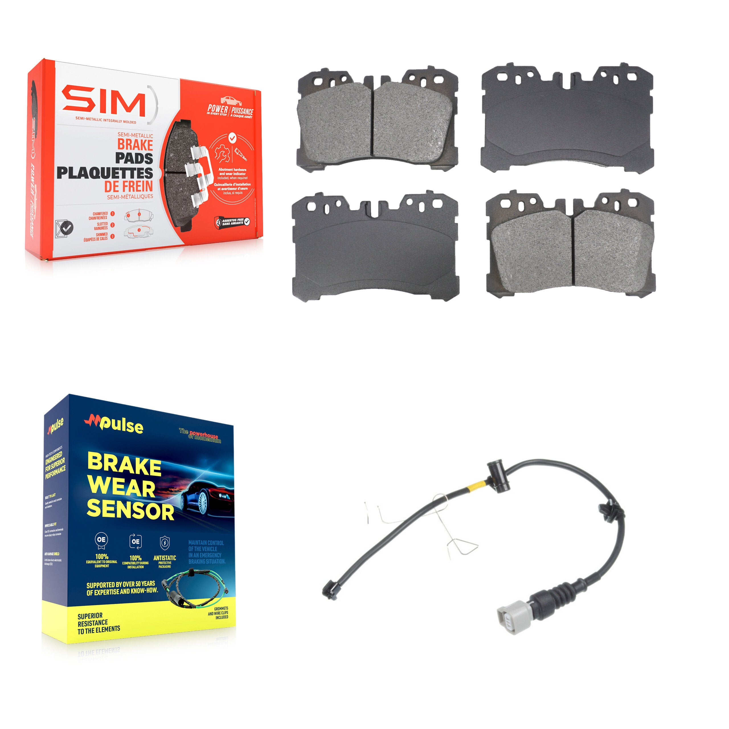 SIM KSW-100711 Disc Brake Pad for 2018-2023 Lexus LS500, Lexus LS500h - Front