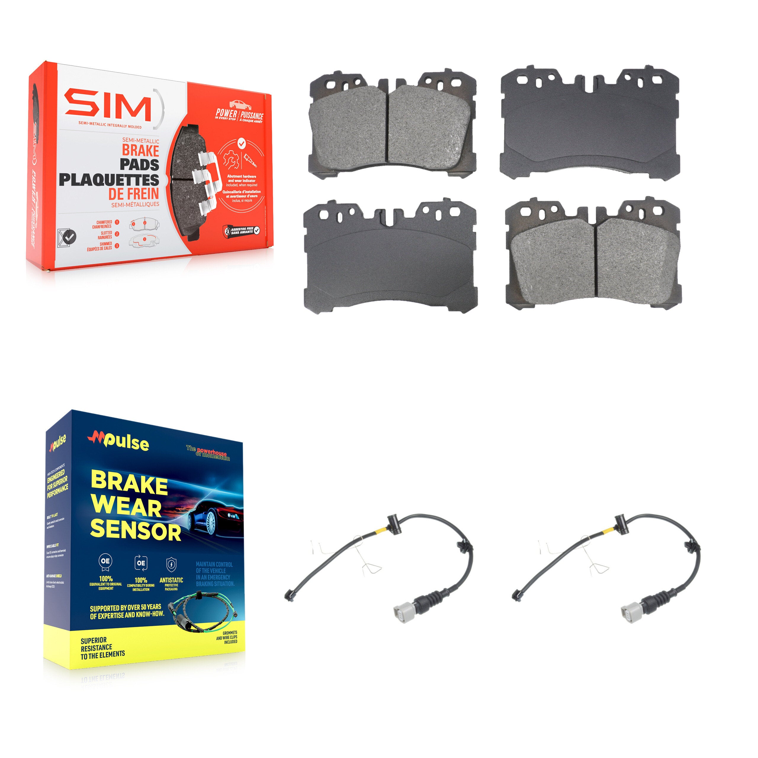 SIM KSW-100712 Disc Brake Pad for 2018-2023 Lexus LS500, Lexus LS500h - Front