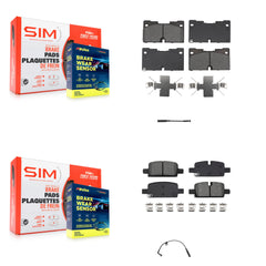 SIM KSW-100747 Disc Brake Pad for 2019-2024 Chevrolet Silverado 1500, Chevrolet Silverado 1500 LTD and More - Front and Rear