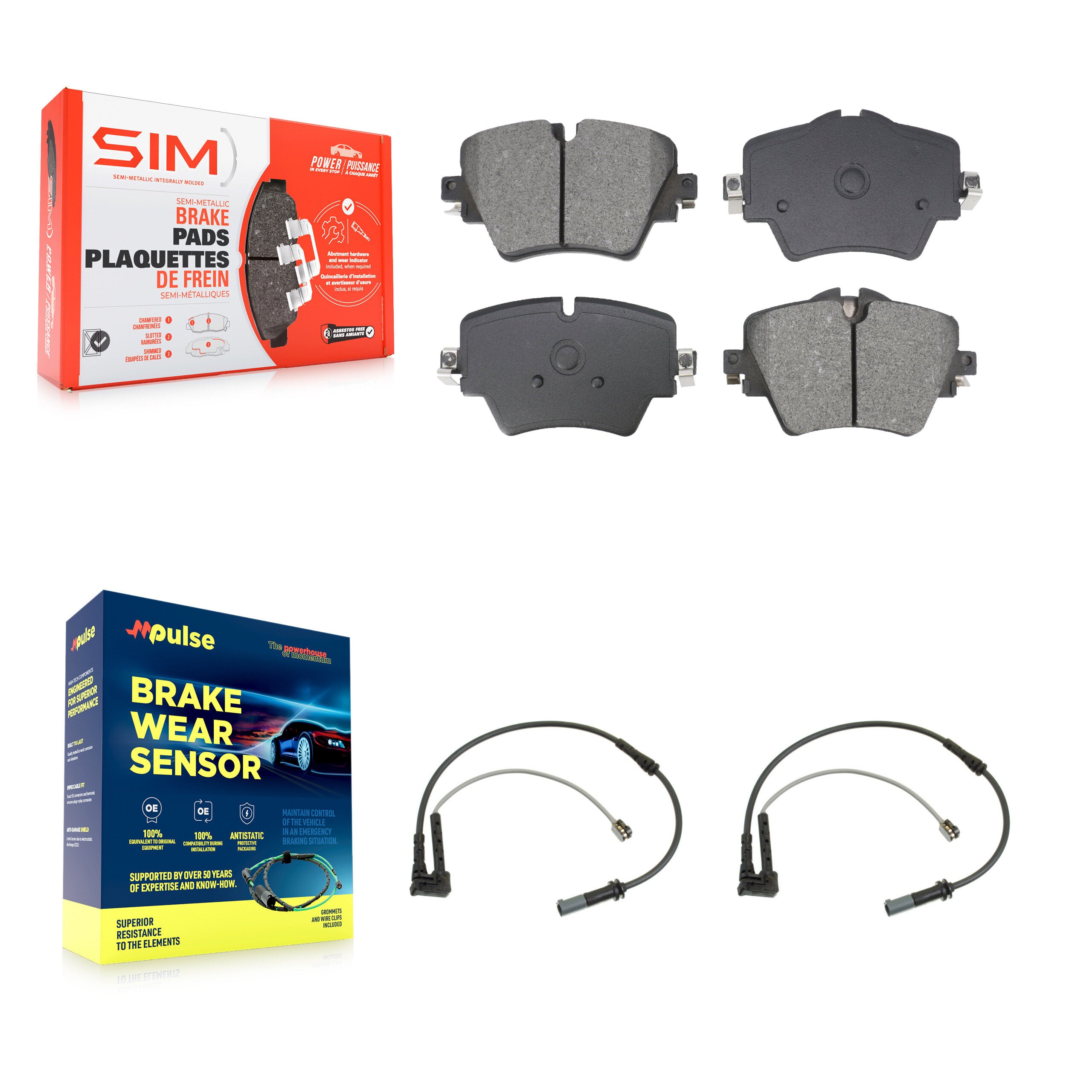 SIM KSW-100767 Disc Brake Pad for 2016-2023 Mini Cooper Countryman, BMW 228i Gran Coupe and More - Front