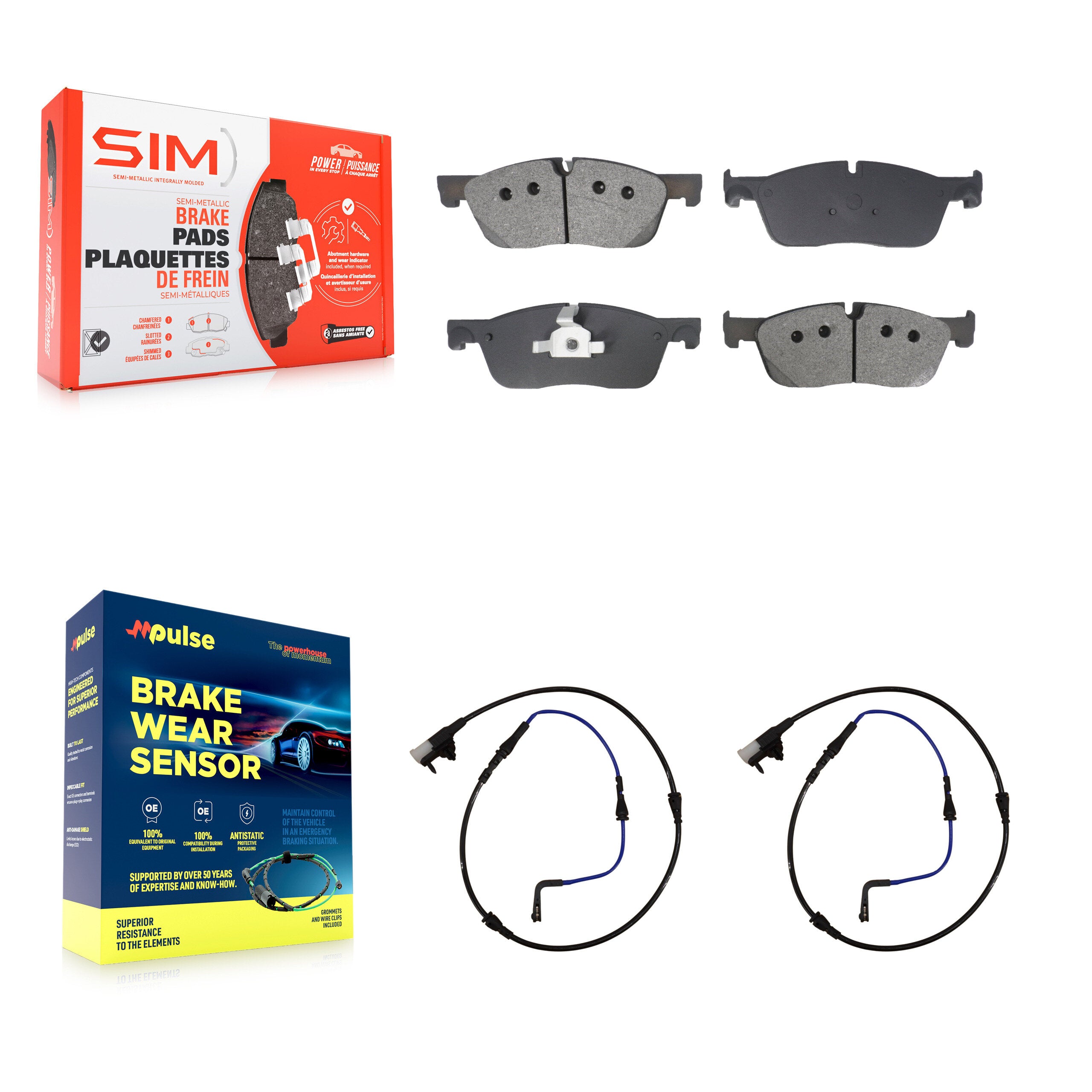 SIM KSW-100768 Disc Brake Pad for 2017-2024 Jaguar XF, Jaguar XE - Front